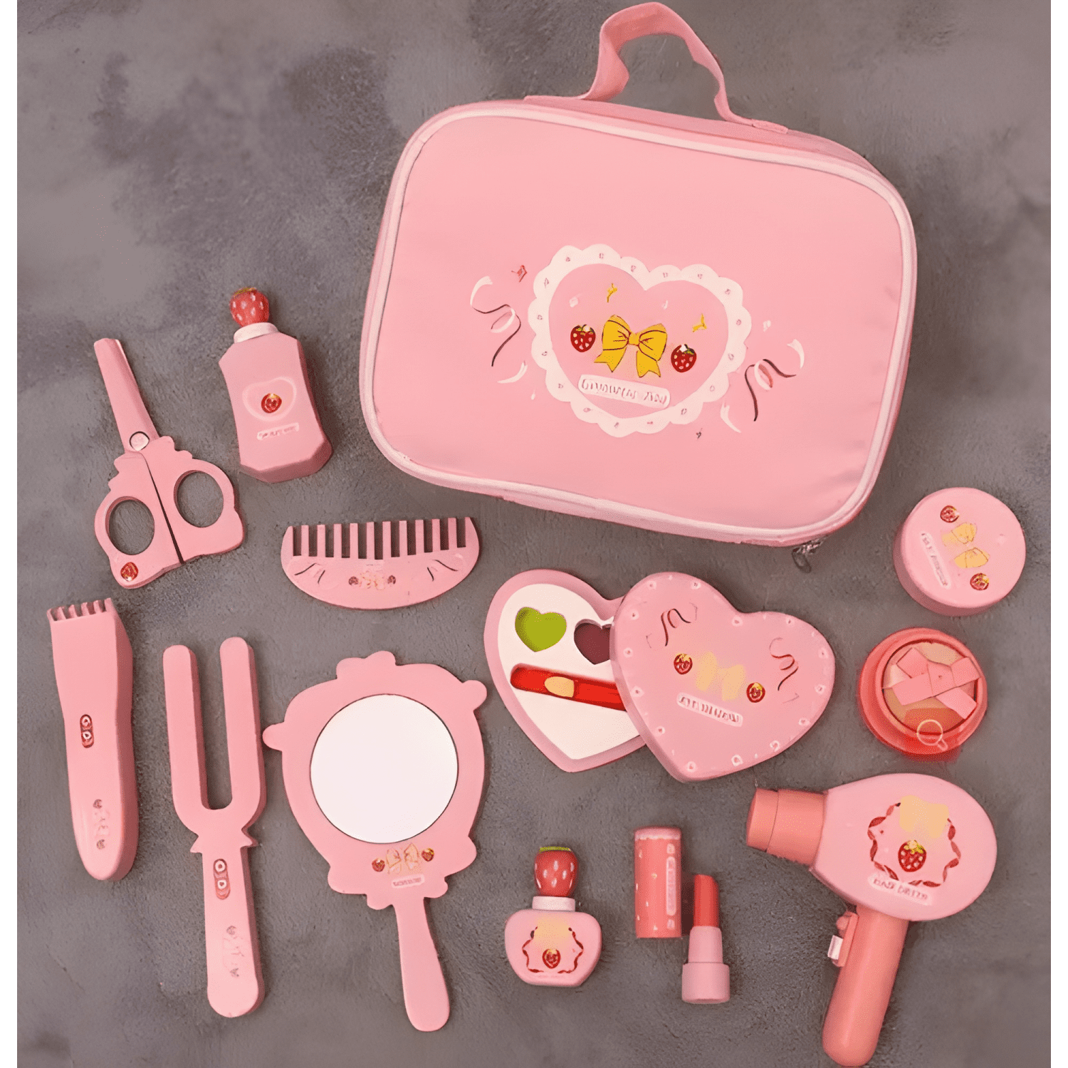 Set de maquillaje juguete de madera didáctico para niñas-2