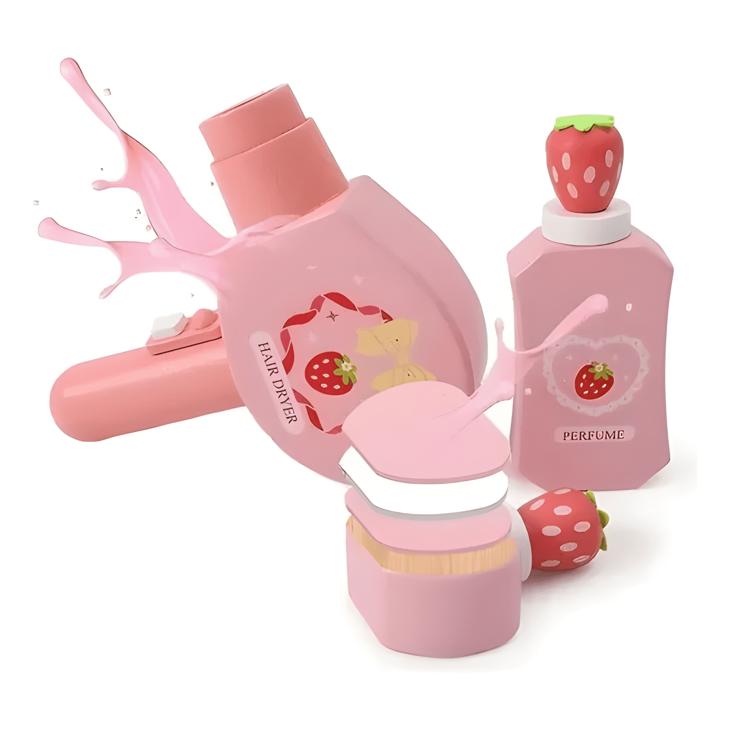 Set de maquillaje juguete de madera didáctico para niñas-4