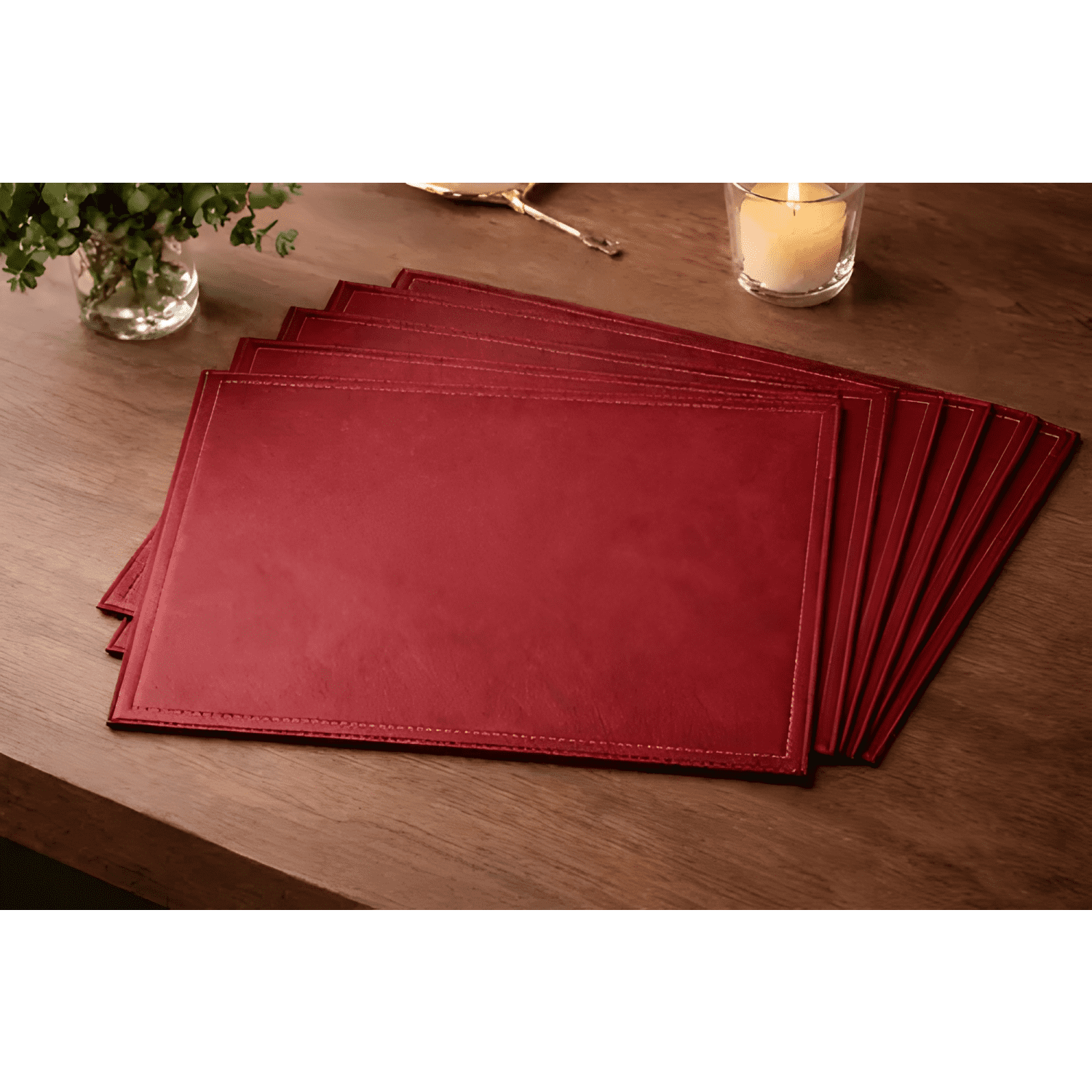 Individuales de mesa ecocuero rígido 40x30 CM pack set 6-2