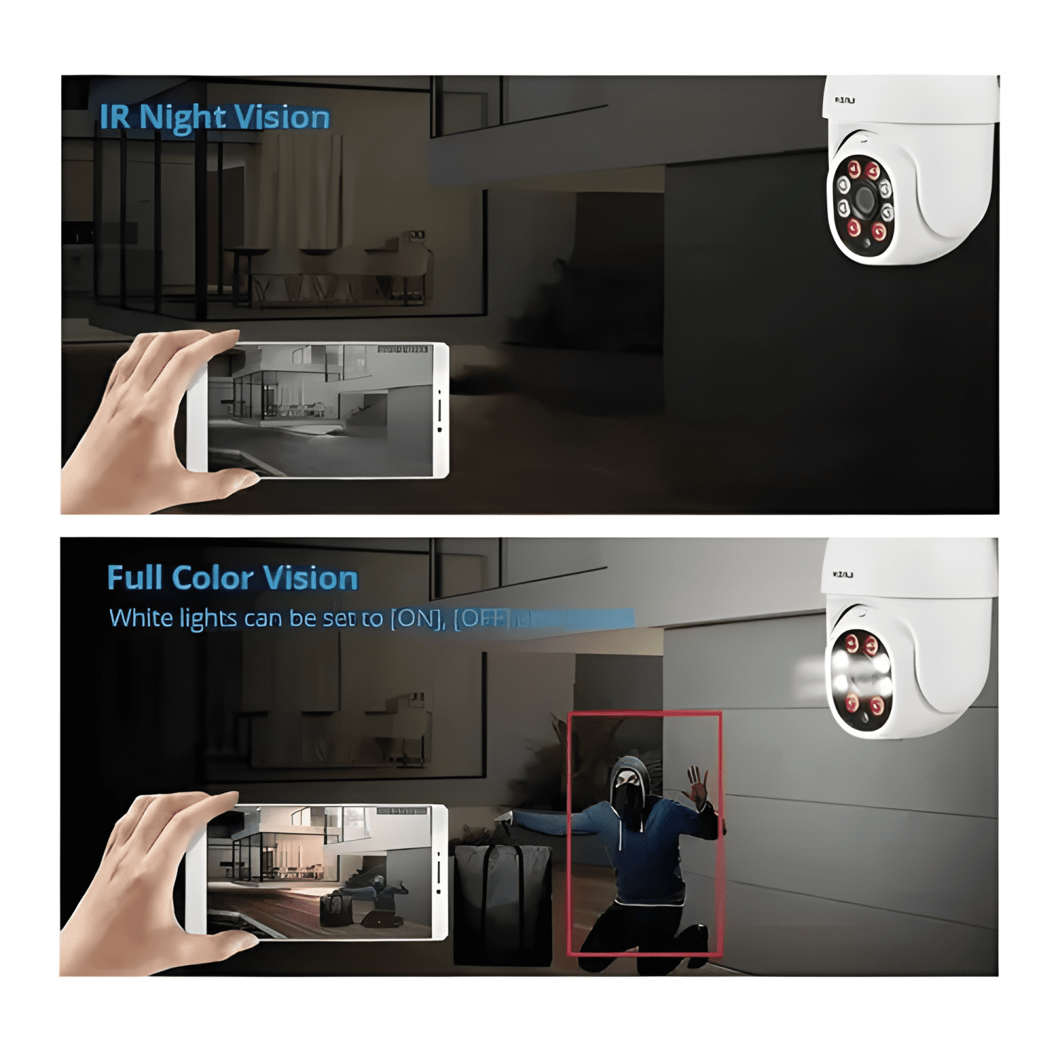 Cámara Ip con Movimiento Infrarrojo Impermeable Wifi Full Hd-4