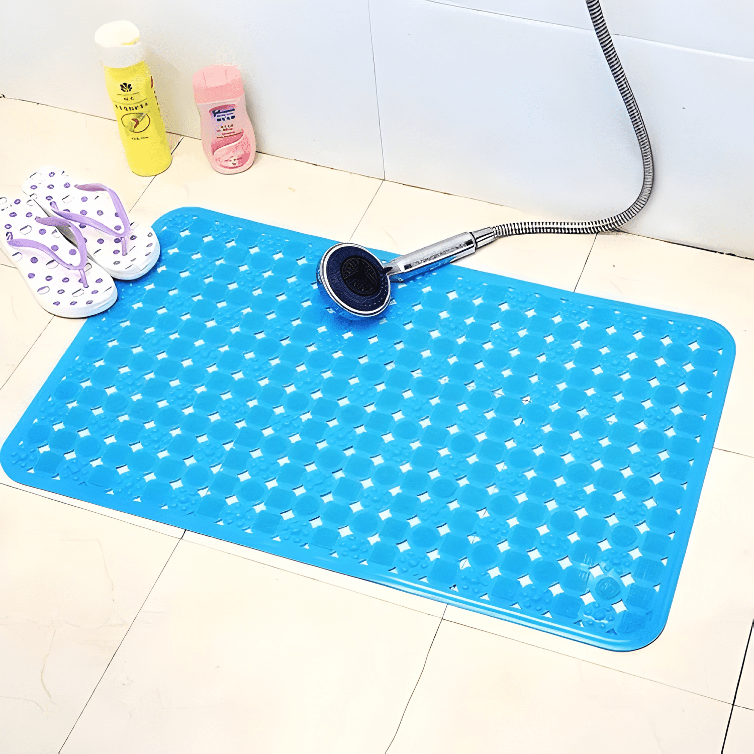 Alfombra De Baño Para Ducha Tina Antideslizante 70x36cm #1-1