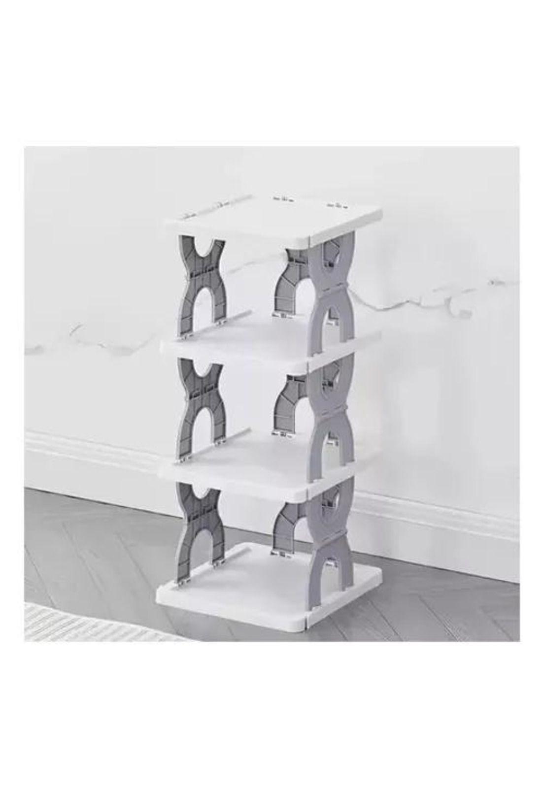 Zapatero armable de aluminio 4 pisos pequeño 56cmx26cm-2