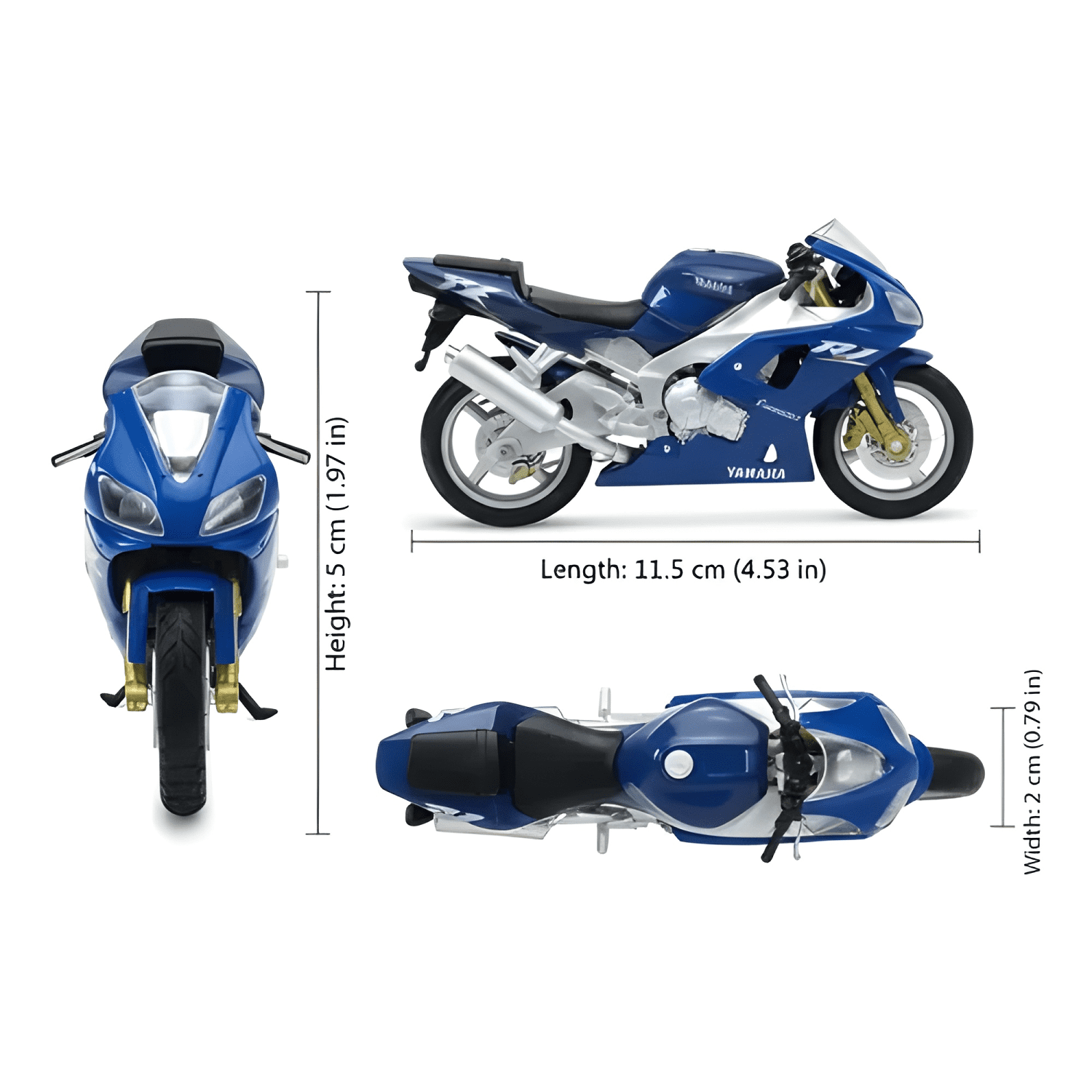 Moto Yamaha YZF-R1 coleccionable a escala #17-1