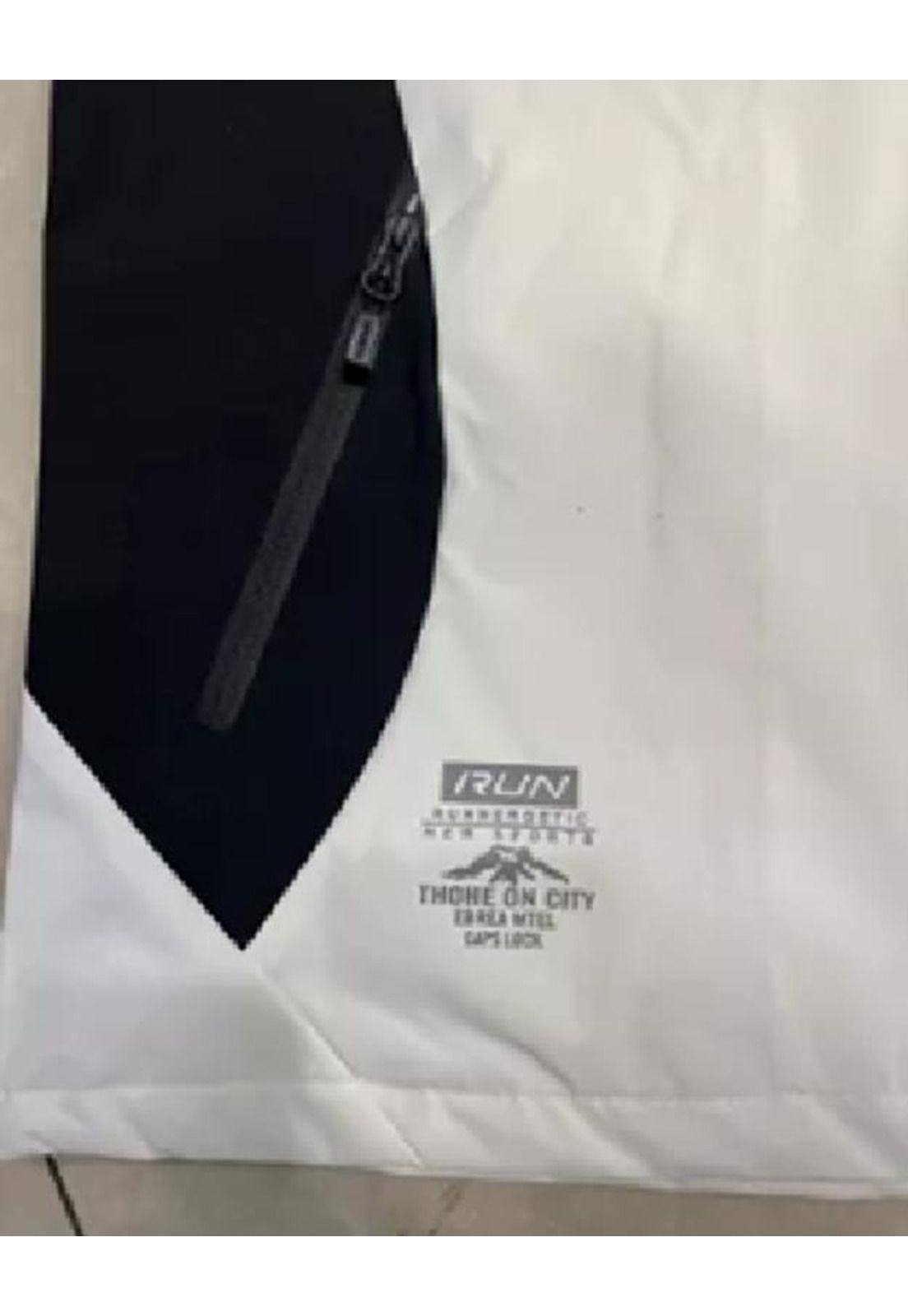 Chaqueta cortaviento deportiva ultra liviana micropolar blanco, talla L-1
