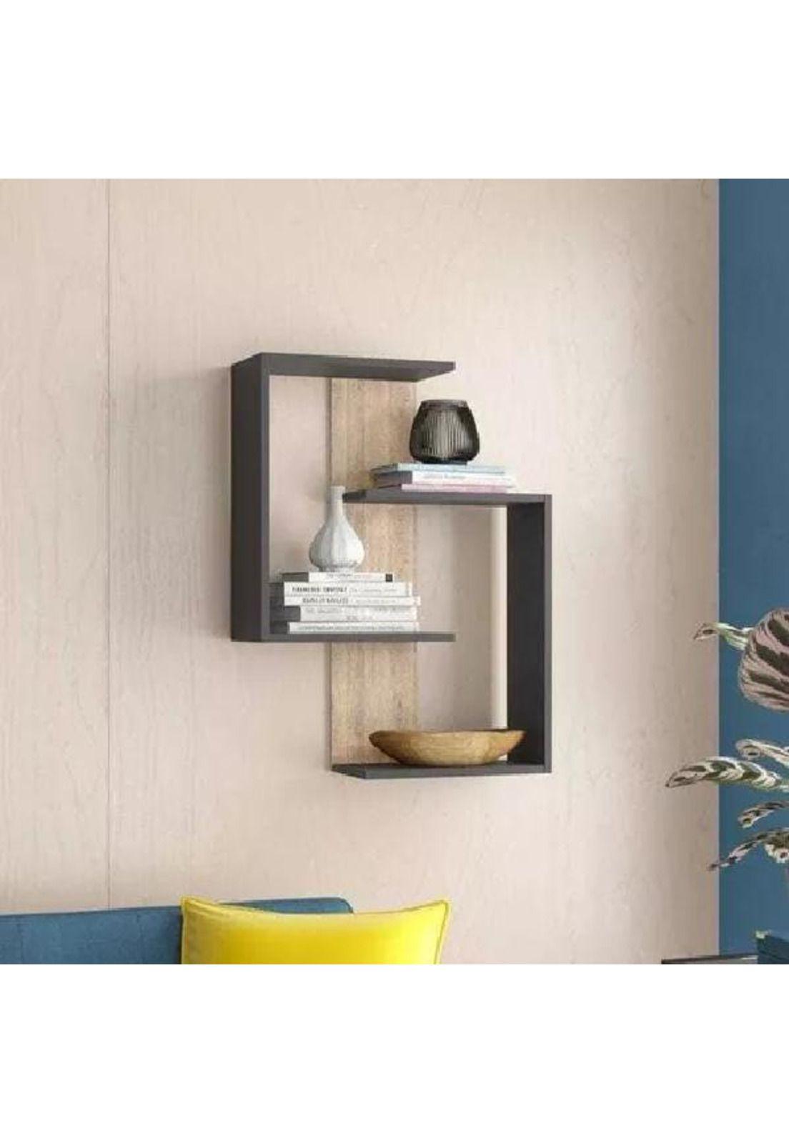 Repisa Moderna Minimalista Flotante Negro-1