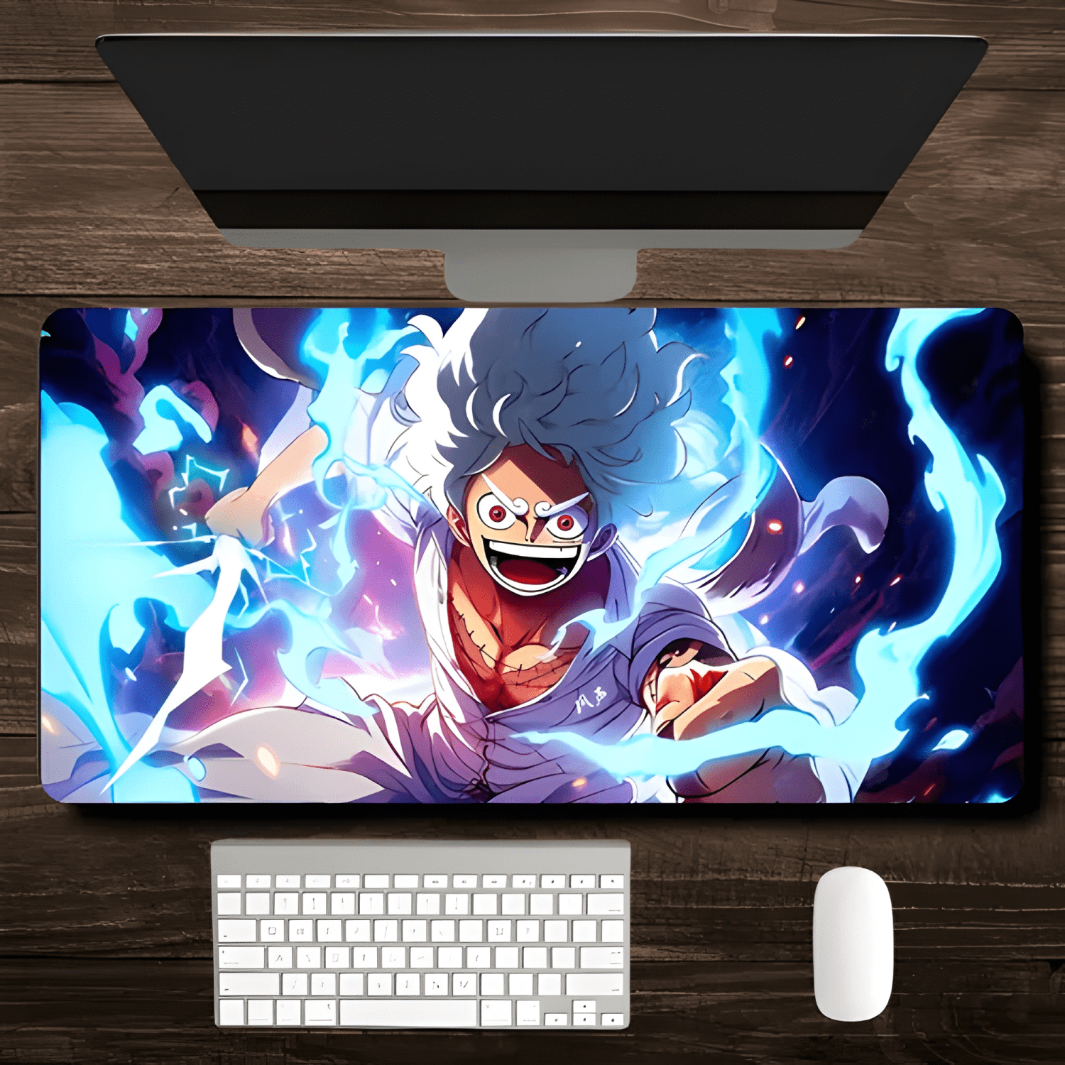 Mousepad Gamer Diseño One Piece Luffy Gear 5 de 80x40 Cm-1