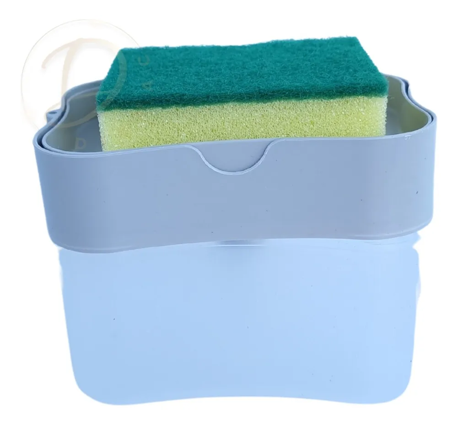 Caja Dispensadora De Jabón Lavaloza + Esponja Cocina |diamac Surtidos-0