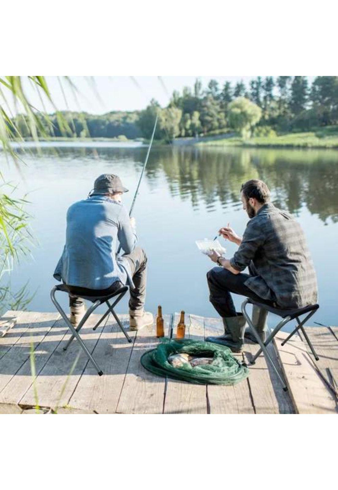 Asiento plegable para camping negro-3