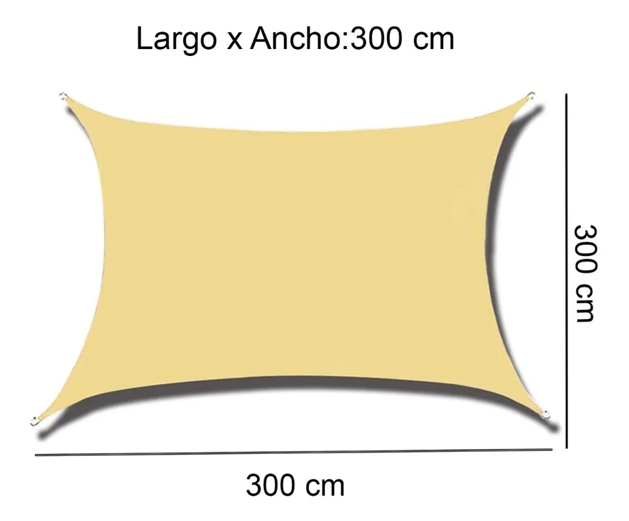 Parasol impermeable 3x3 beige-0