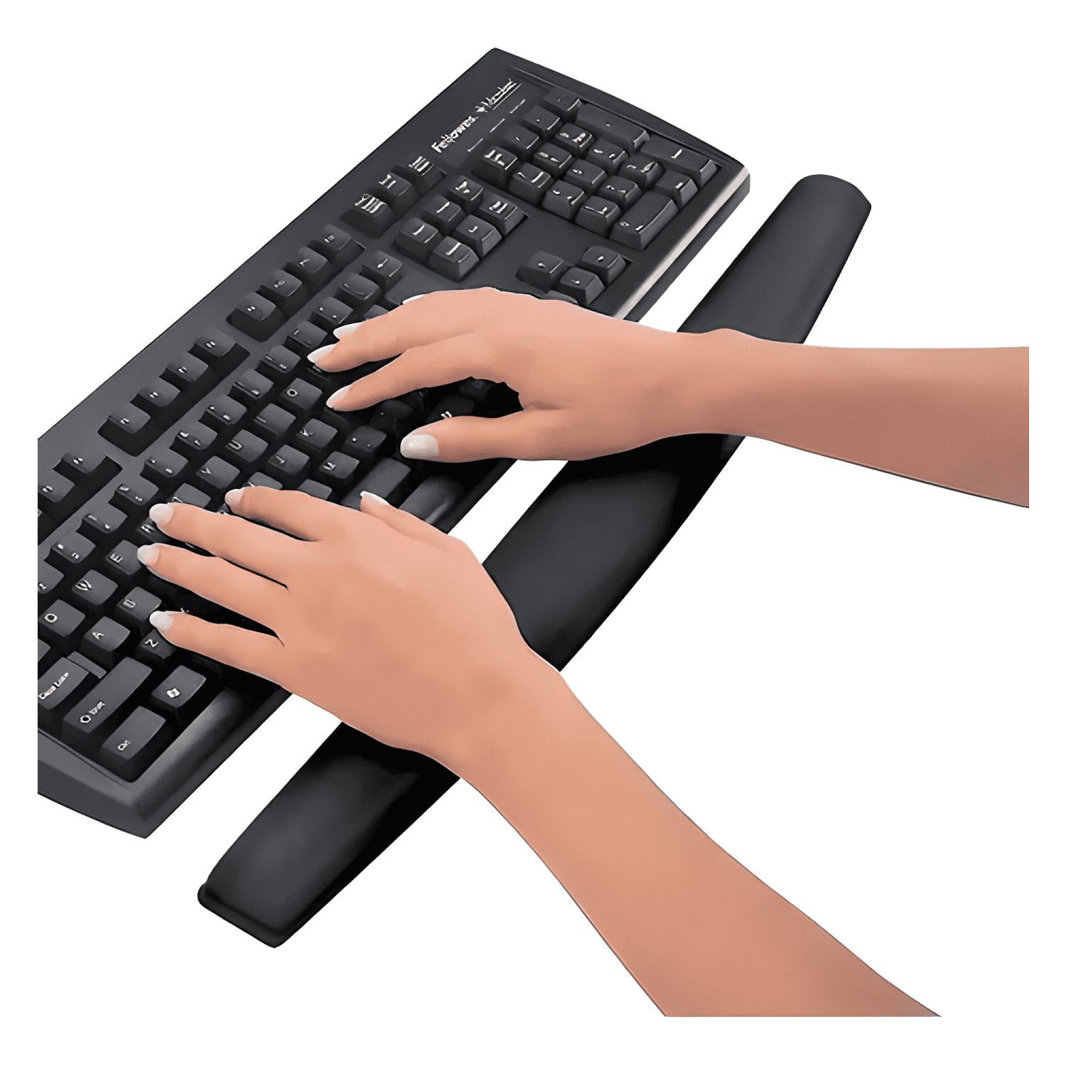 Reposa Muñeca Teclado Memory Foam Gel Negro-2