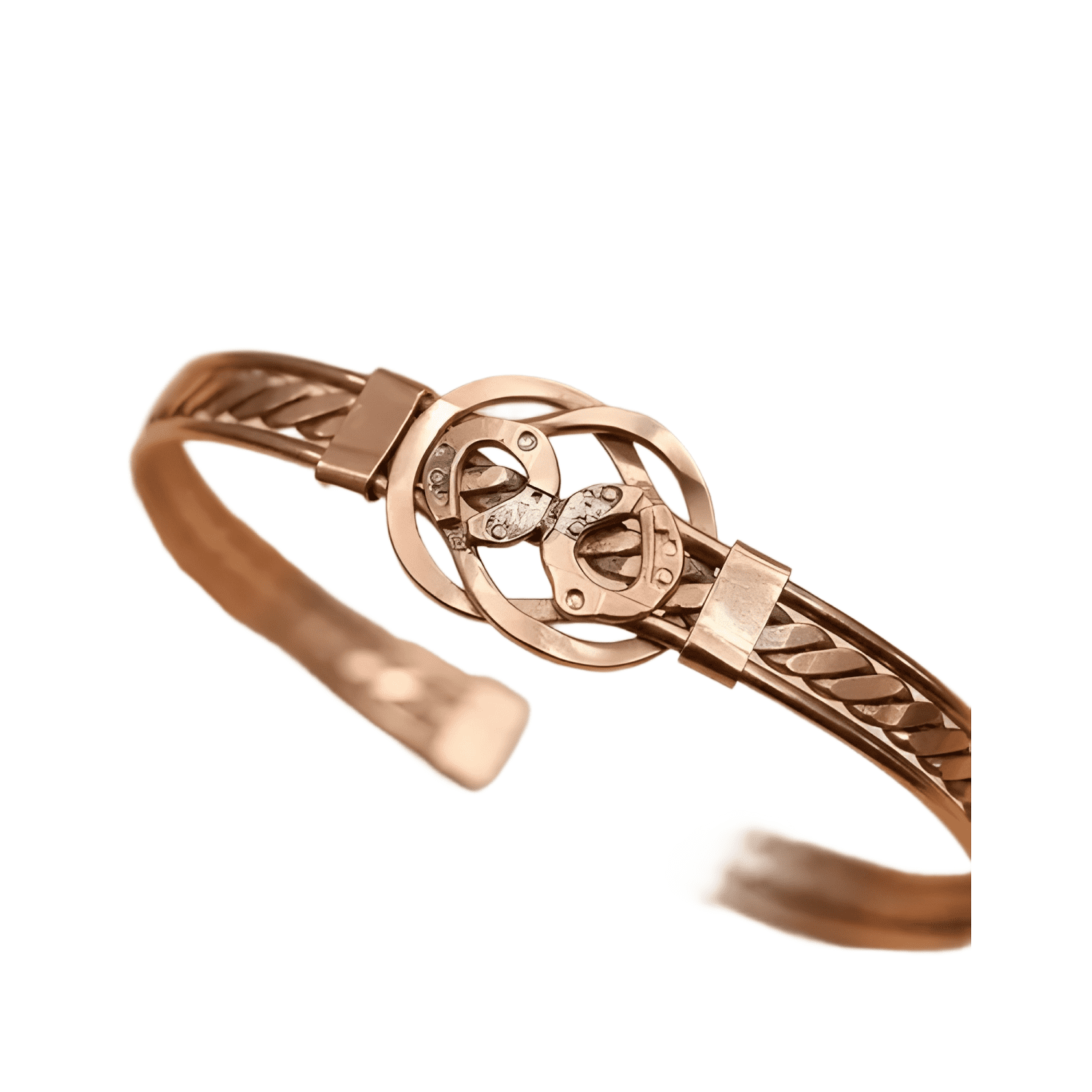 Pulsera de cobre puro herradura terapéutica artritis dolor-0