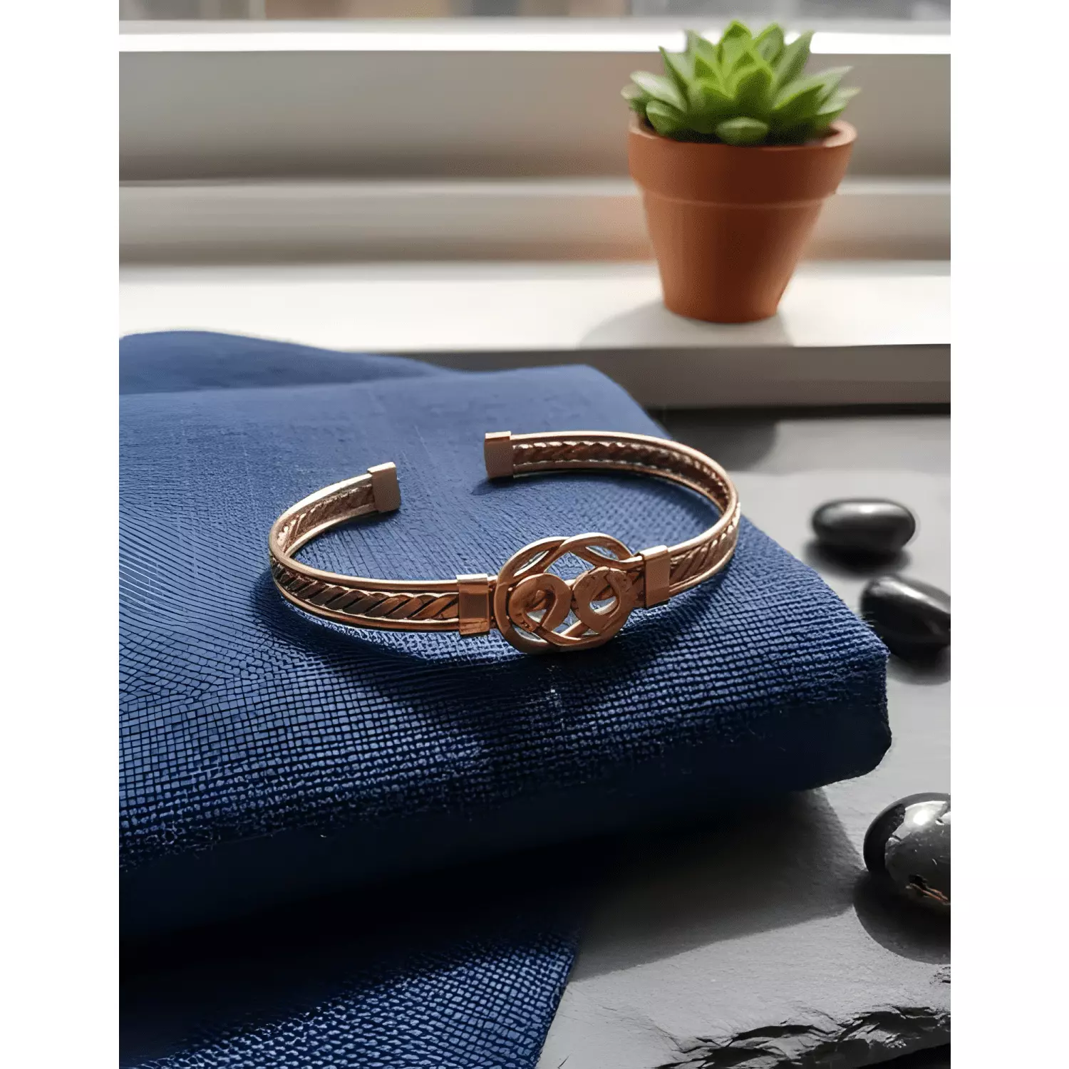 Pulsera de cobre puro herradura terapéutica artritis dolor-1