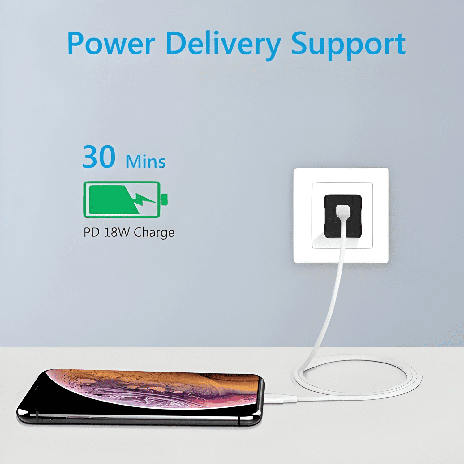 Cable USB c a lightning para iphone ipad 1m-4