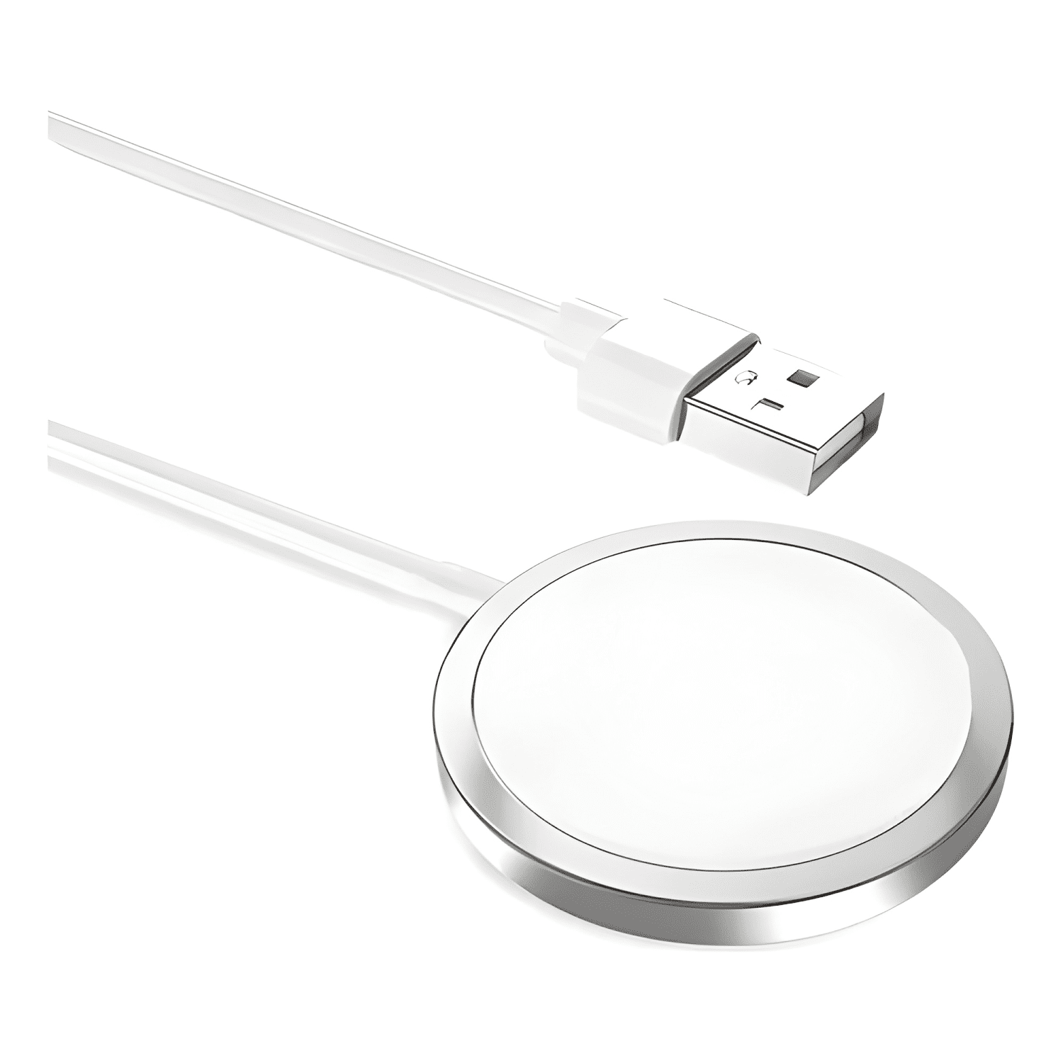 Cargador magnético inalámbrico compatible magsafe 15w Blanco-0