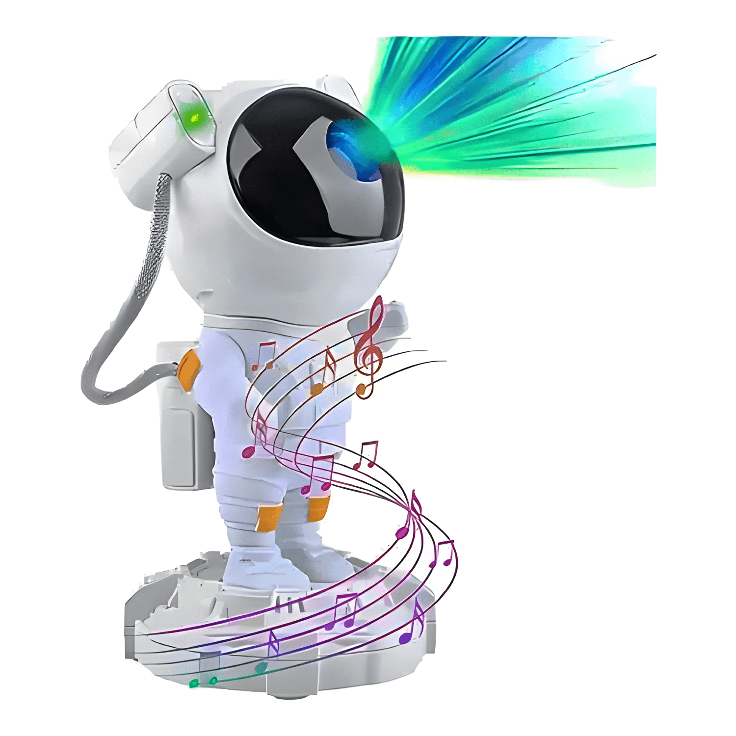 Parlante astronauta bluetooth proyector () mx27 Blanco-0