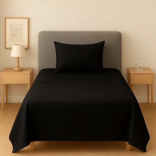 Sabanas Irish Home microfibra 1.5 plaza color negro-0