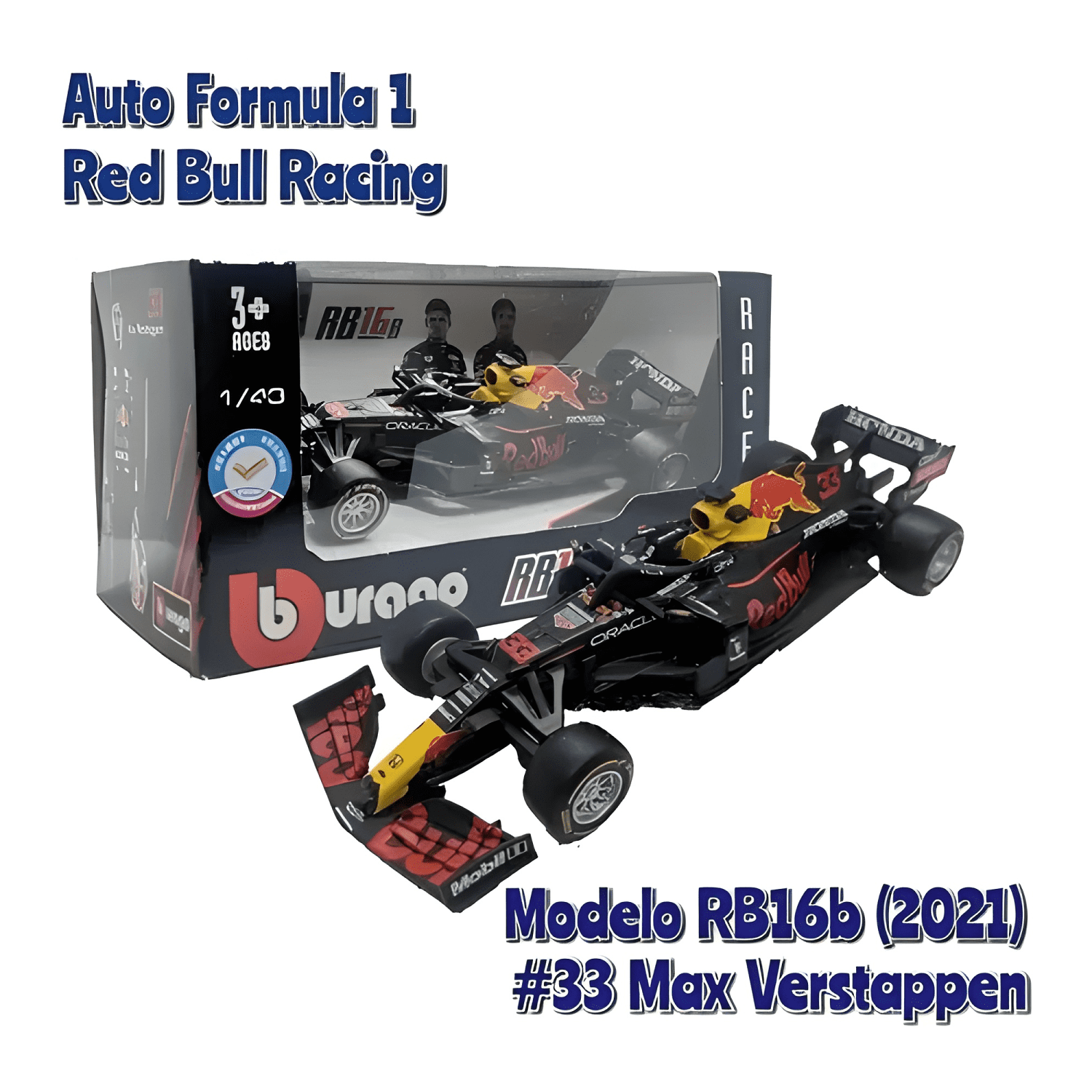 Auto F1 Red Bull RB16B Max Verstappen escala 1:43-2