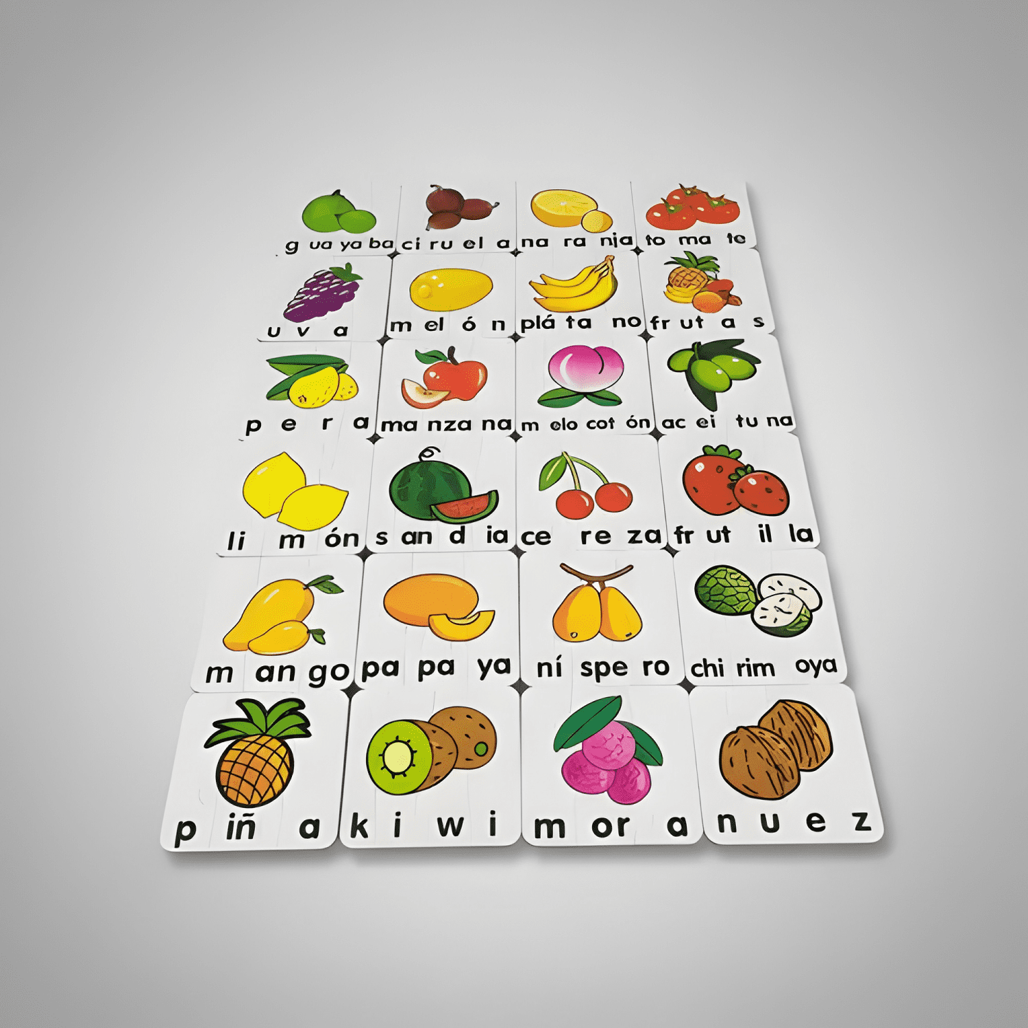 Apilable de fruta apilable didactico aprendizaje palabra #2-0