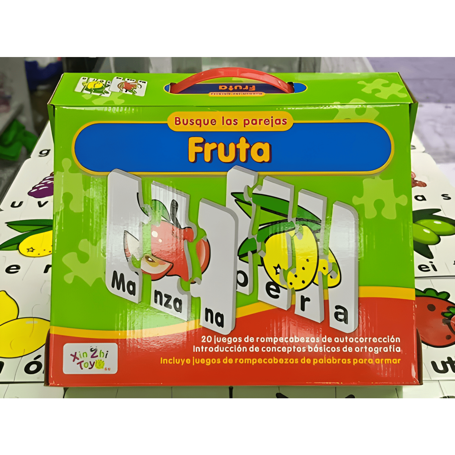 Apilable de fruta apilable didactico aprendizaje palabra #2-1