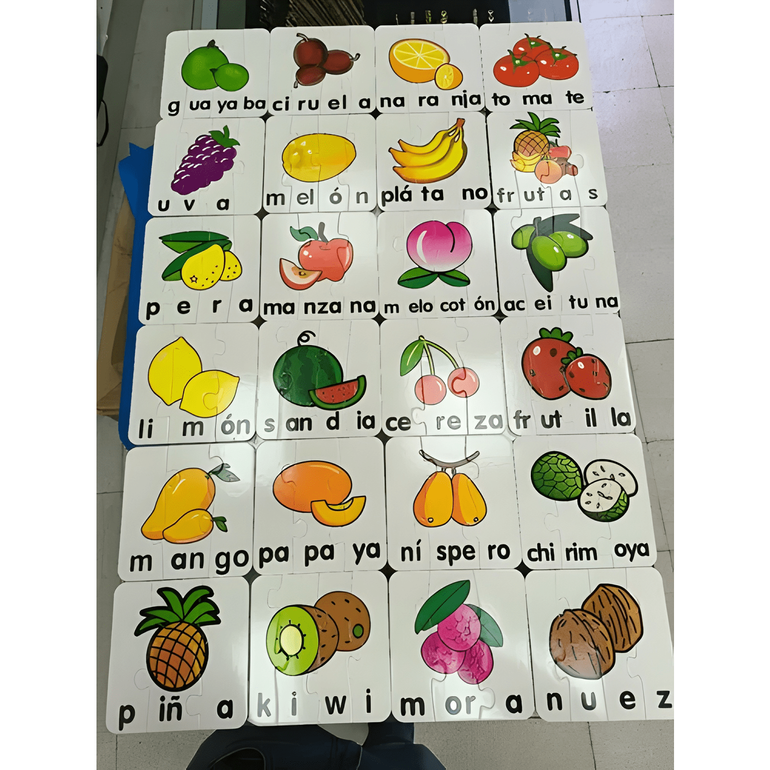 Apilable de fruta apilable didactico aprendizaje palabra #2-2