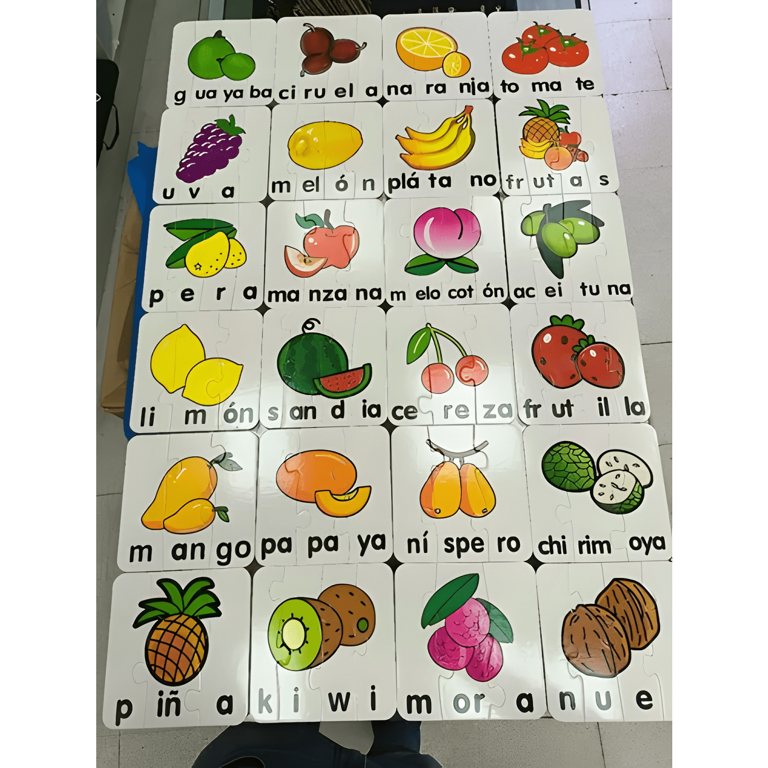 Apilable de fruta apilable didactico aprendizaje palabra #2-4