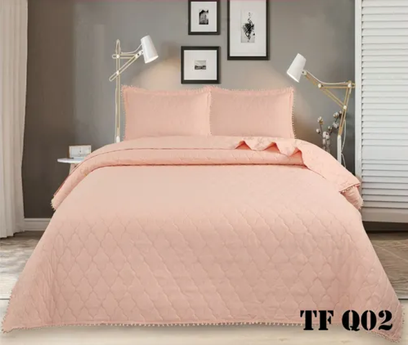 Cubrecama verano 1.5 plazas pompones + funda-1