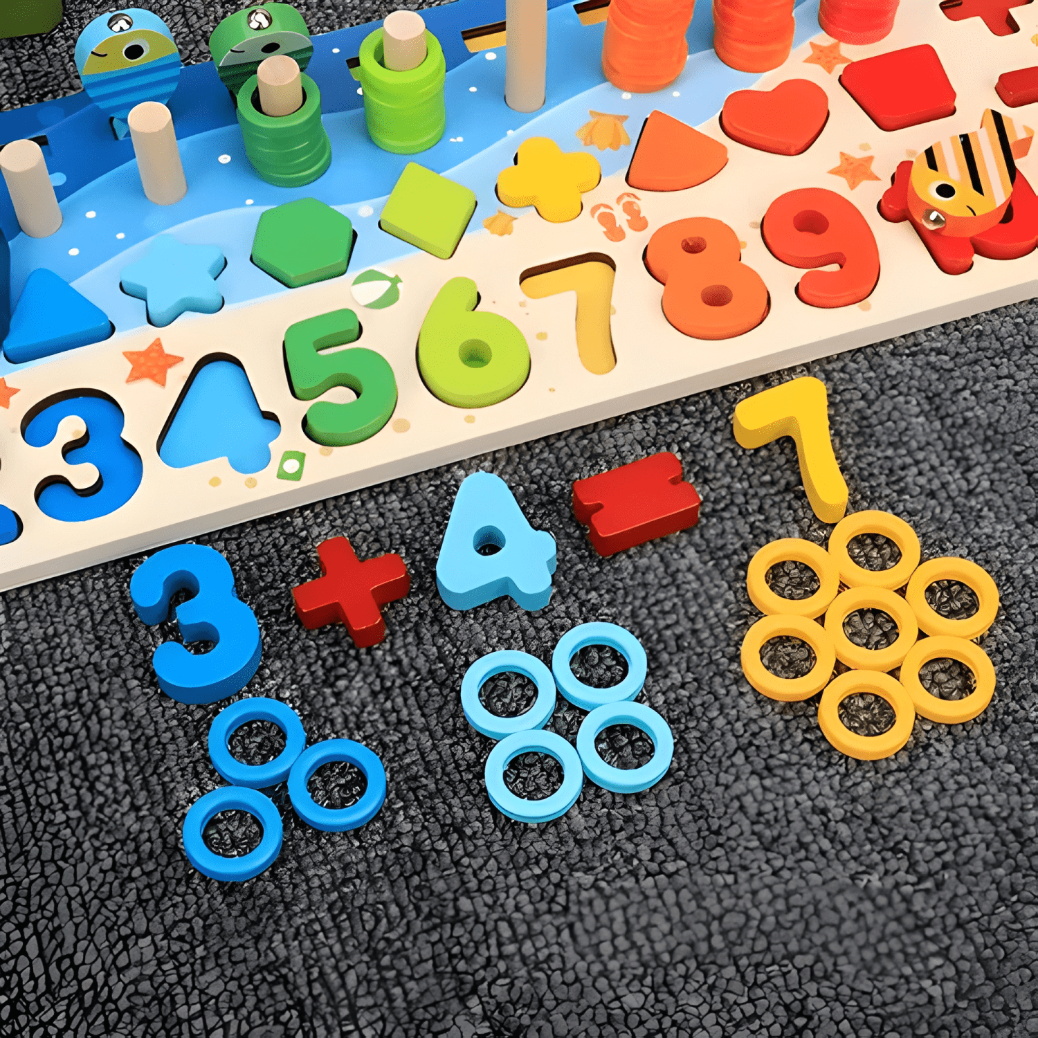 Juego didactico de madera para niños Multicolor-3