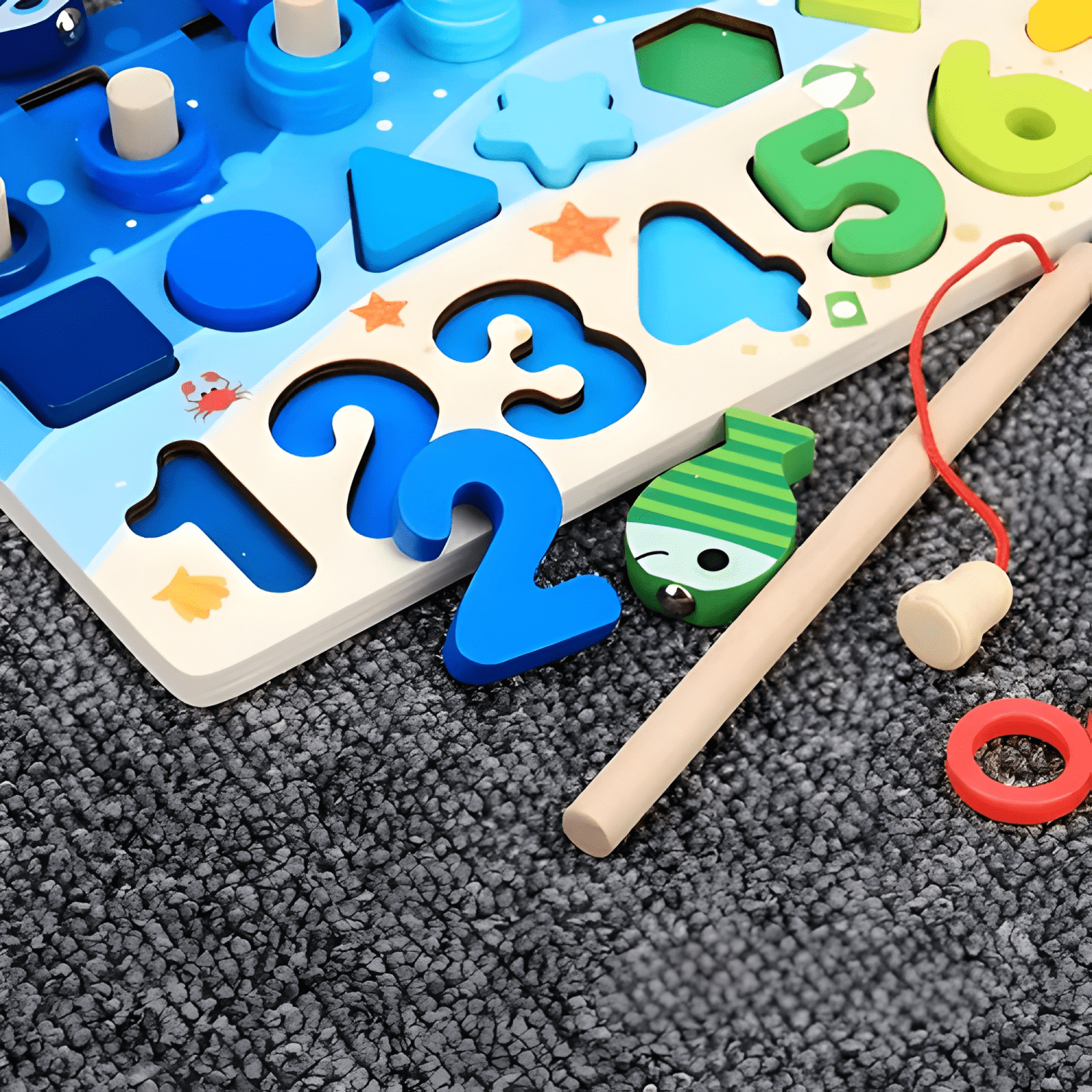 Juego didactico de madera para niños Multicolor-4