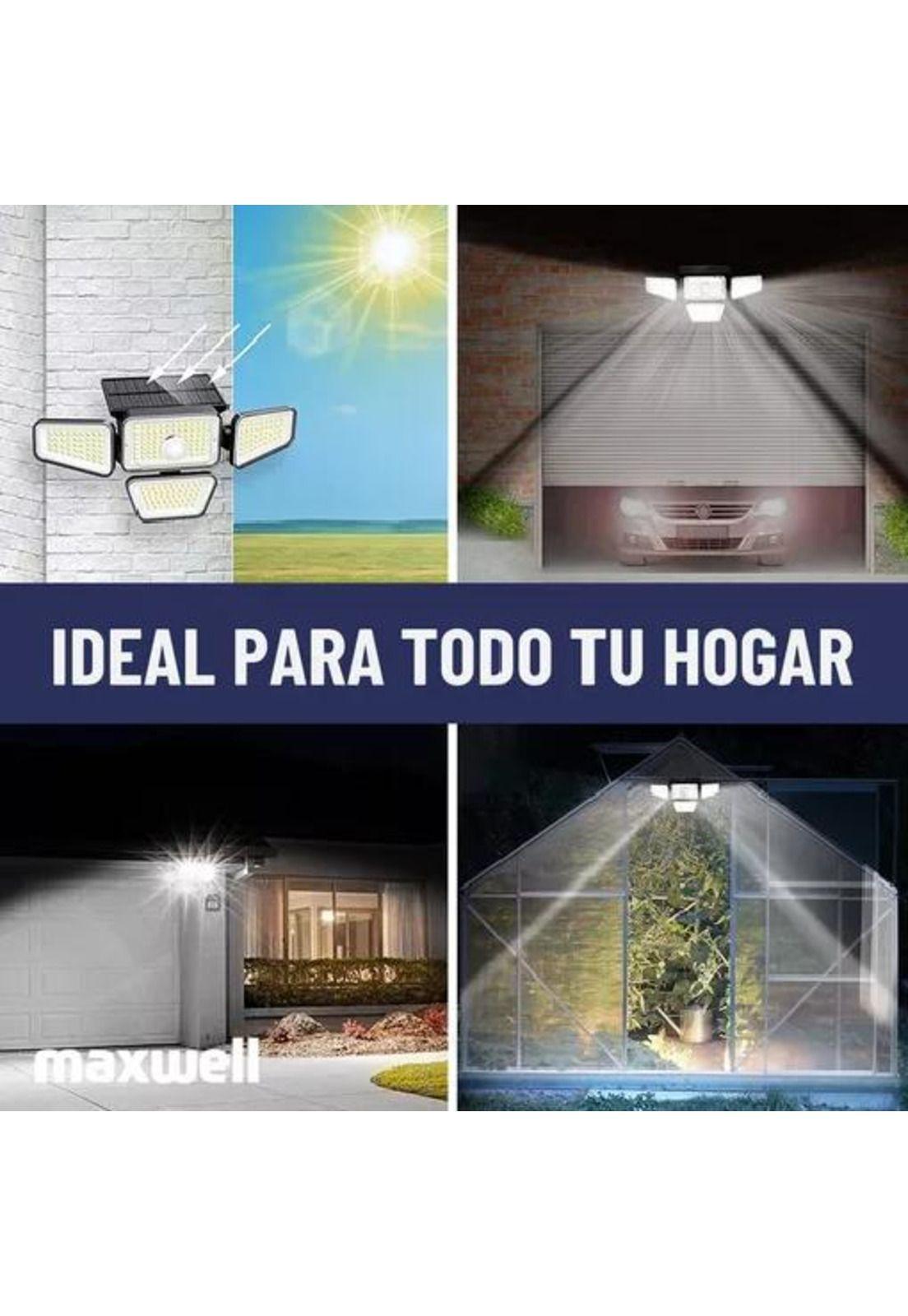 Foco led solar exterior Maxwell sensor 4 direcciones control-4