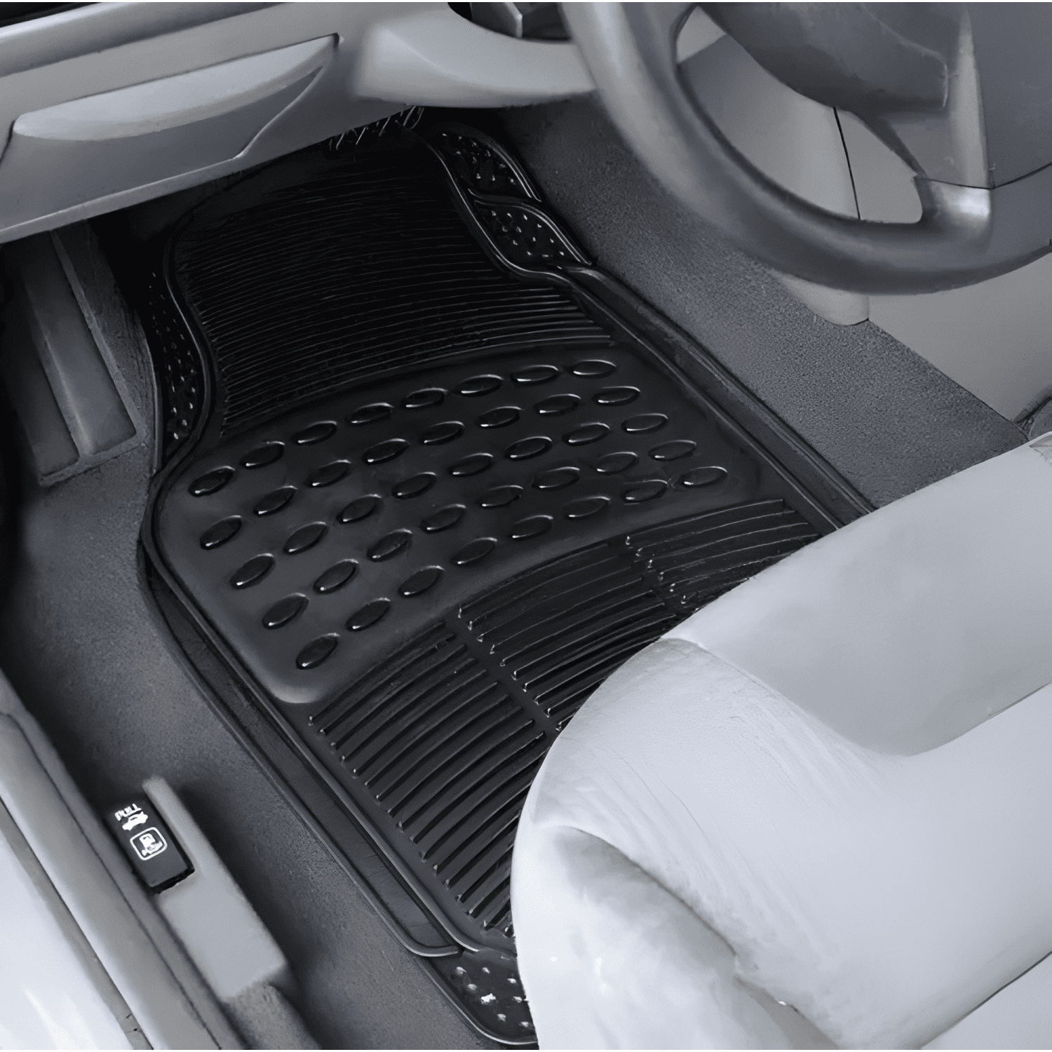 Alfombra Piso De Goma Auto Universal 4 Piezas Doble Camello-2