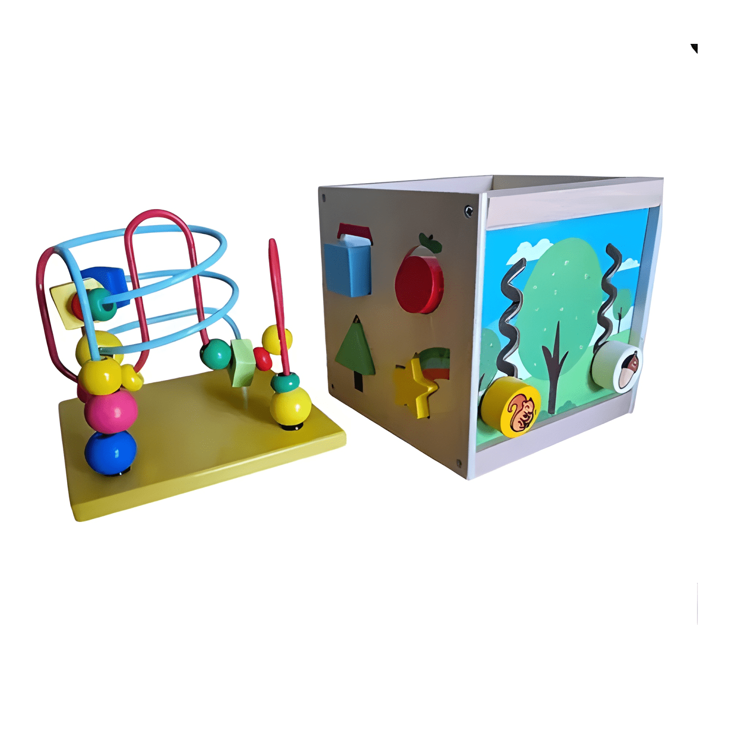Cubo didáctico infantil estimulante juguete de madera niños-3