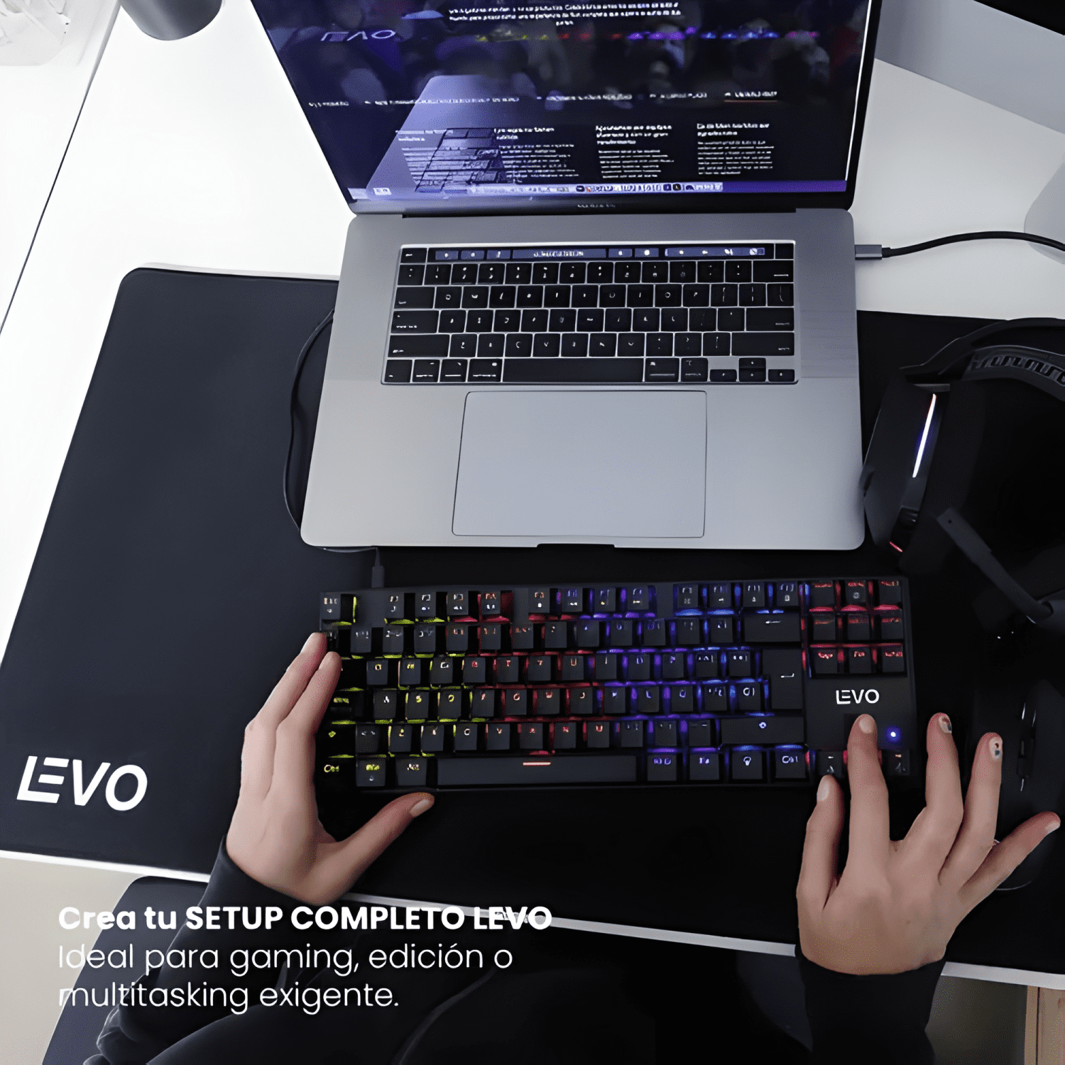 Mousepad Battlemat XXL 90x40 Cm Antideslizante LEVO Plus Plu-4