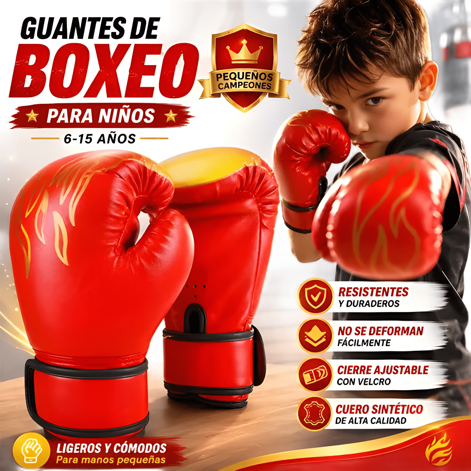 Guantes de boxeo para entrenamiento de niños-0