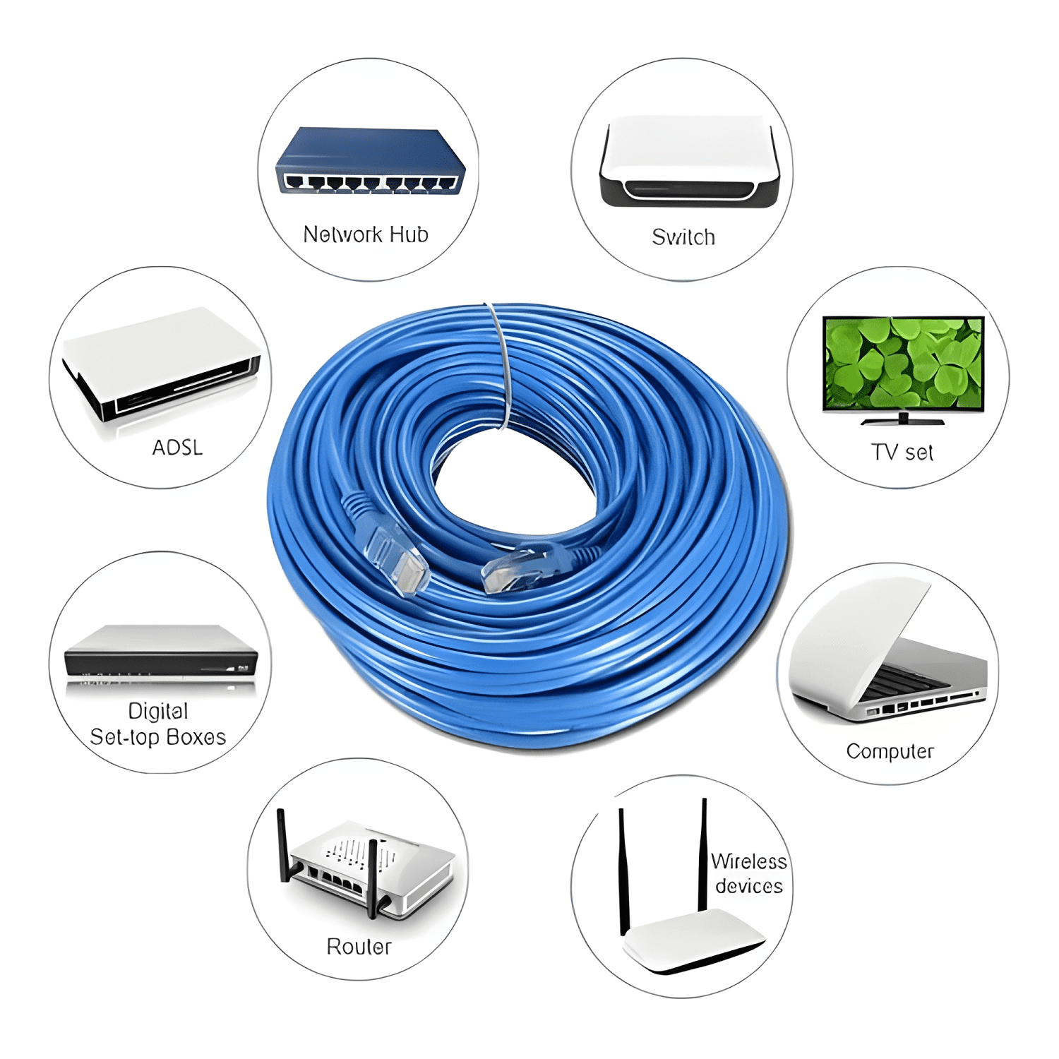 50 Metros Cable Red Cat 6 Utp Rj45 Cat6 Cober Azul-4