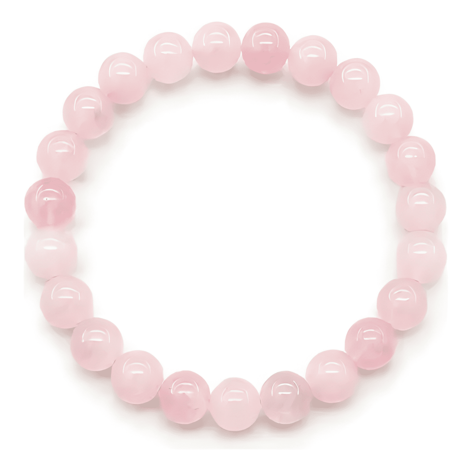 Pulsera piedra cuarzo natural en 8mm Rosado-0