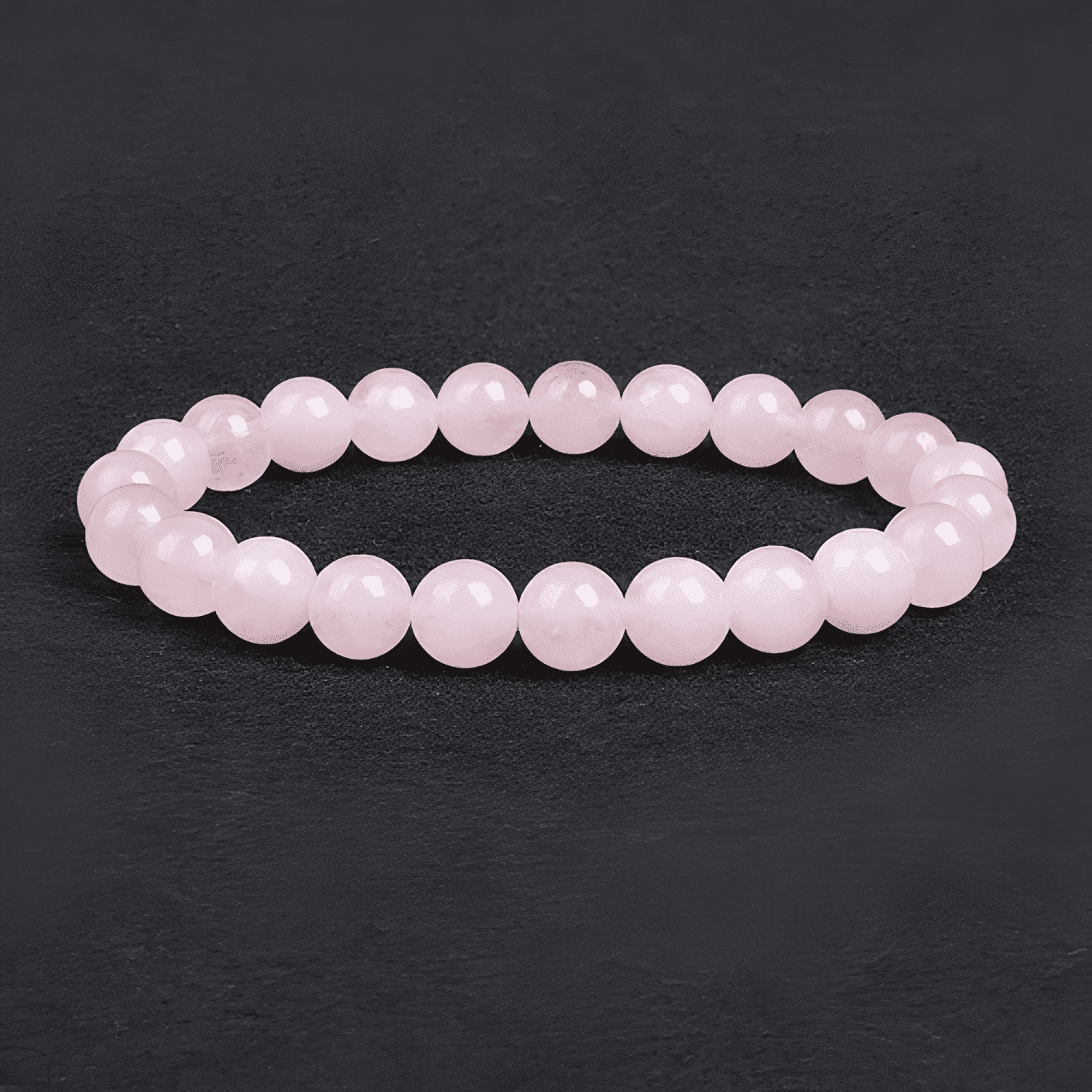 Pulsera piedra cuarzo natural en 8mm Rosado-2