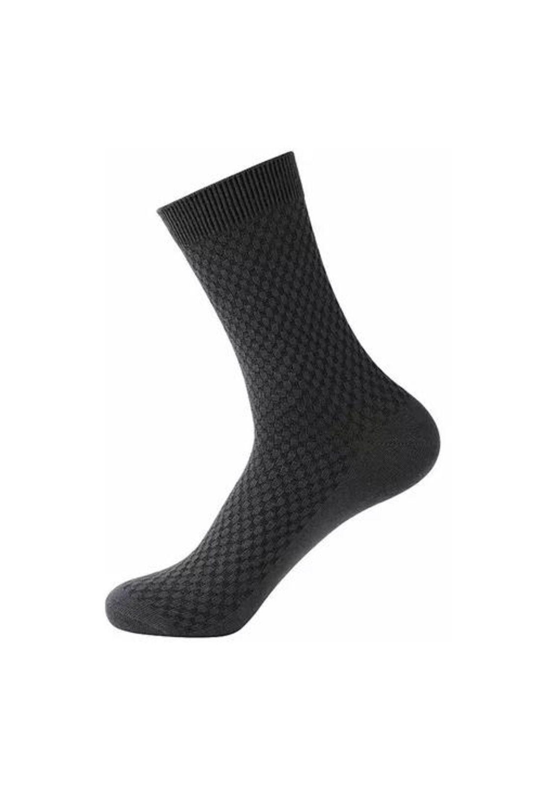 Calcetas deportivas para hombre, 100% algodón, pack de 10 pares, color negro-5
