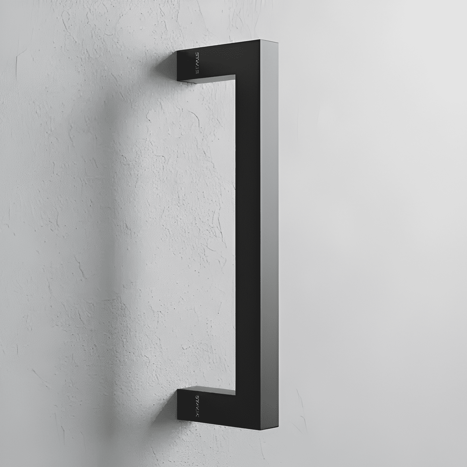 Tirador simple fijación invisible 30 cm, negro mate #17-1