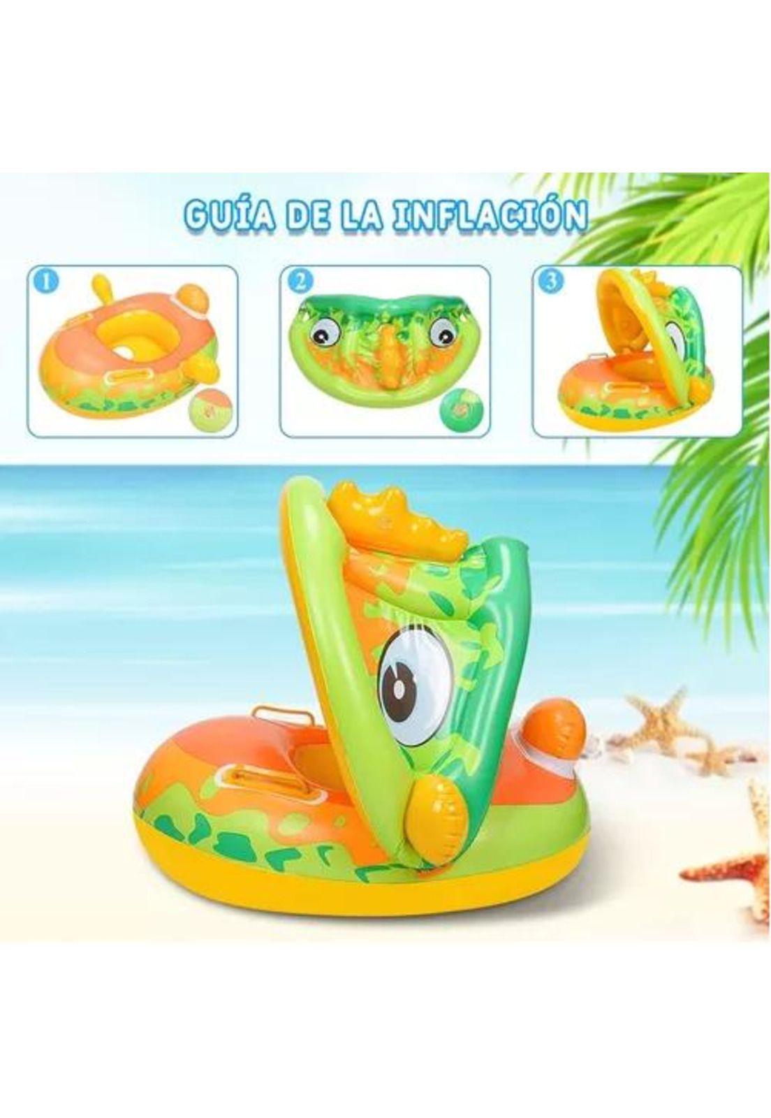 Flotadores divertido inflable verde-2