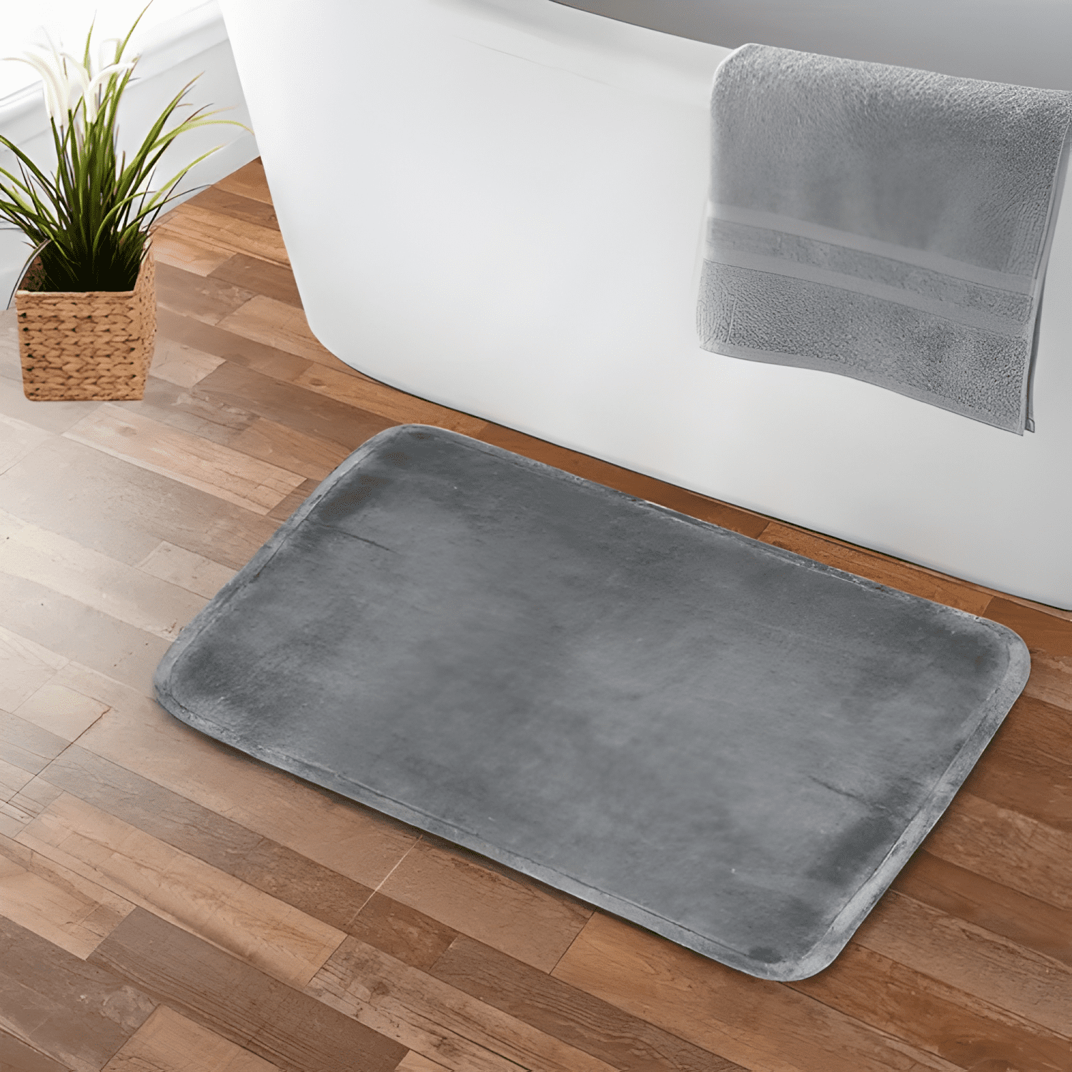 Pack2 Alfombra De Baño 40x60 Flannel Antideslizante-4