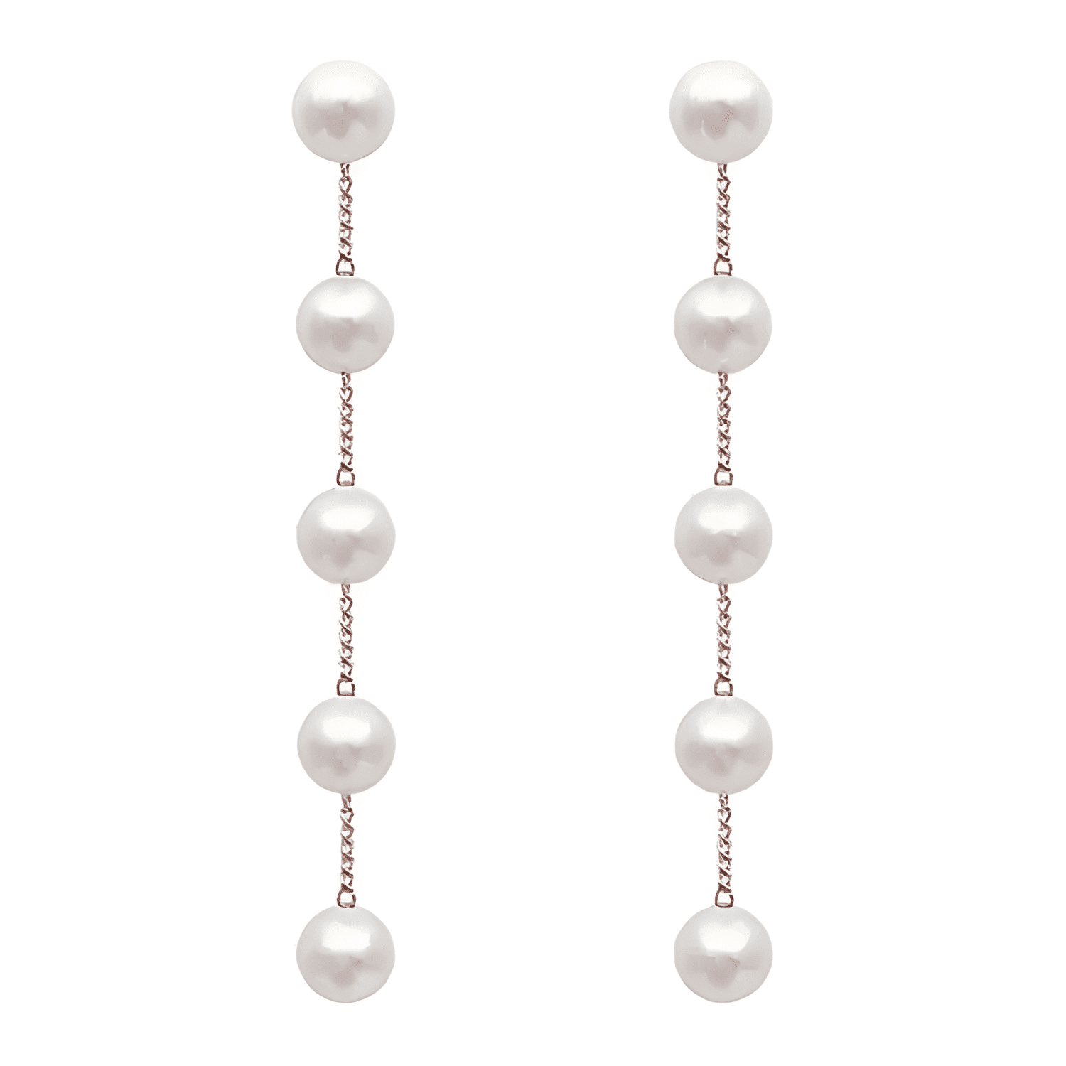 Aros Perlas Colgantes Mujer Largos Cute Aritos Perlitas-1