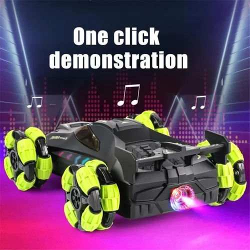 auto rc sensor movimiento gesto spray verde-1