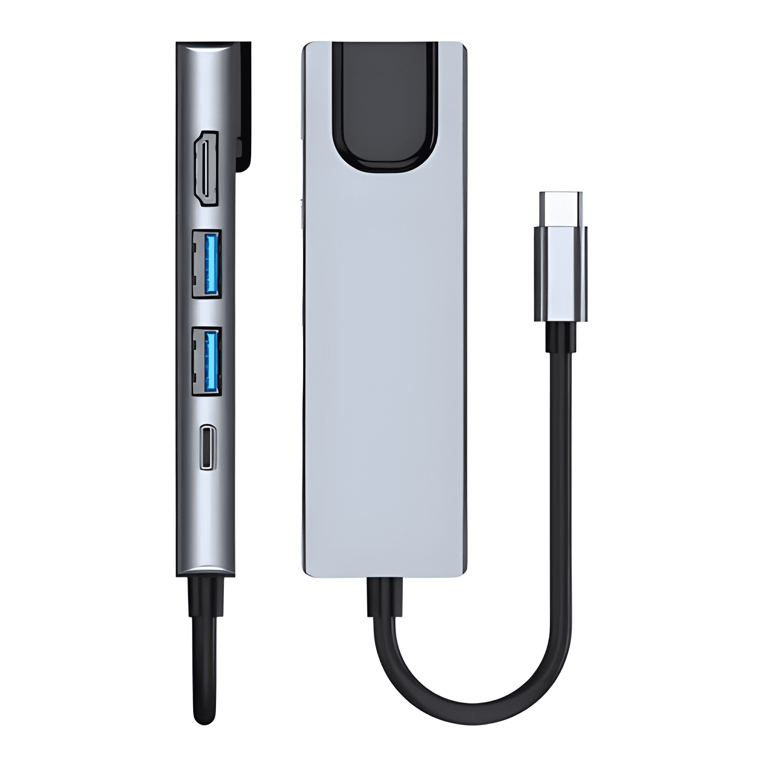 Adaptador USB tipo C 5 en 1 Ivarma HDMI Ethernet 9 cm #1-3