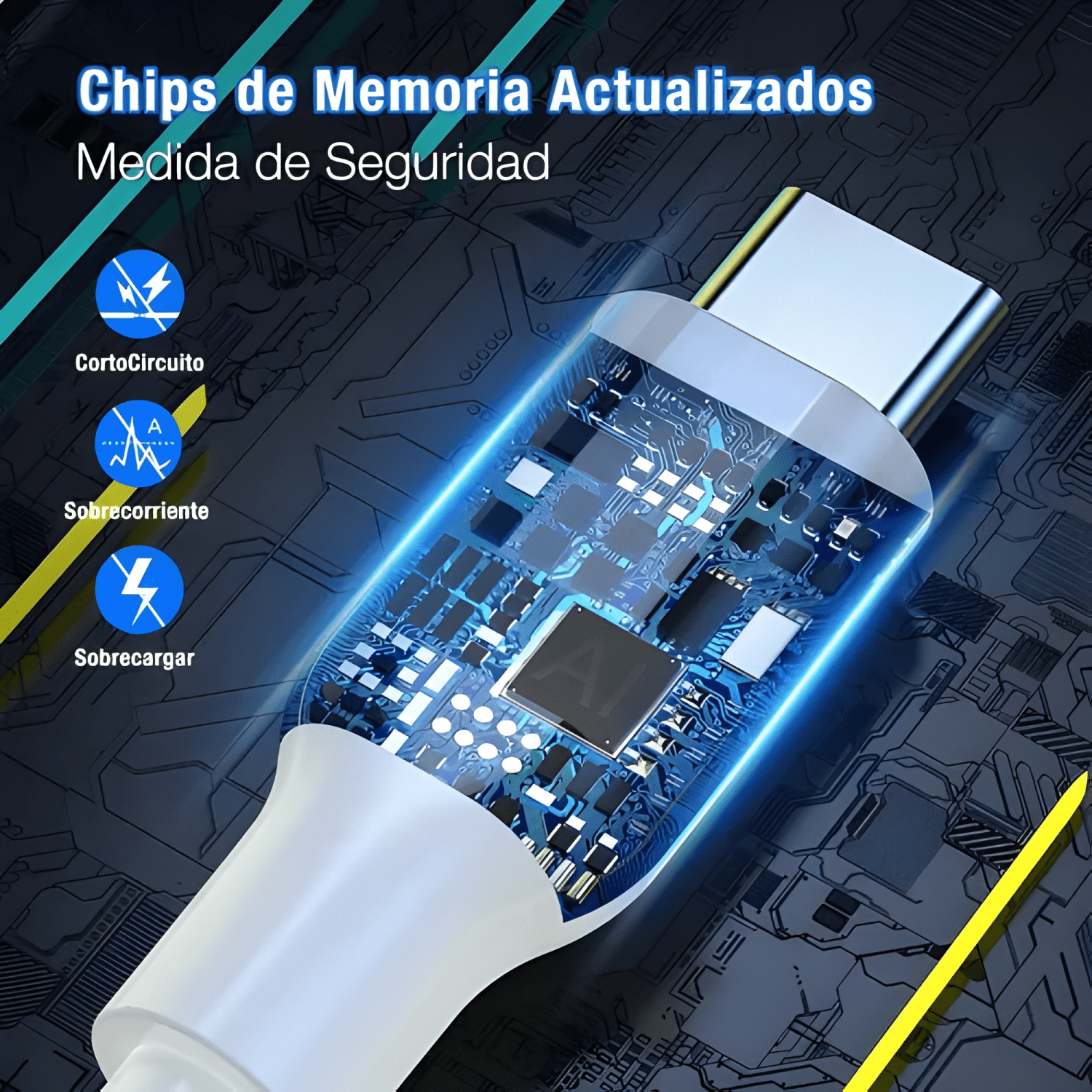 Cable USB tipo c 3 a 1m carga rápida cable de datos-4