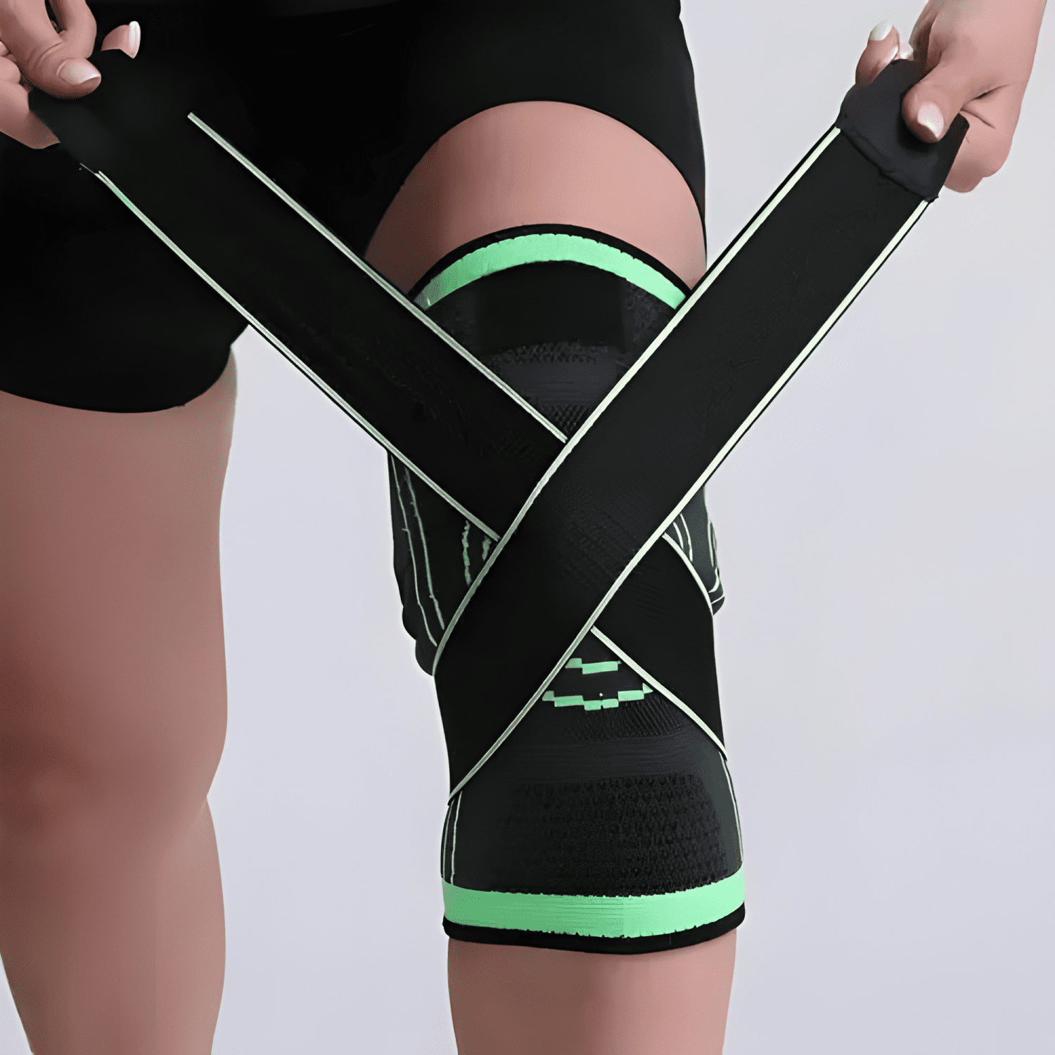 Venda elástica para rodilla con velcro ajustable #1-2
