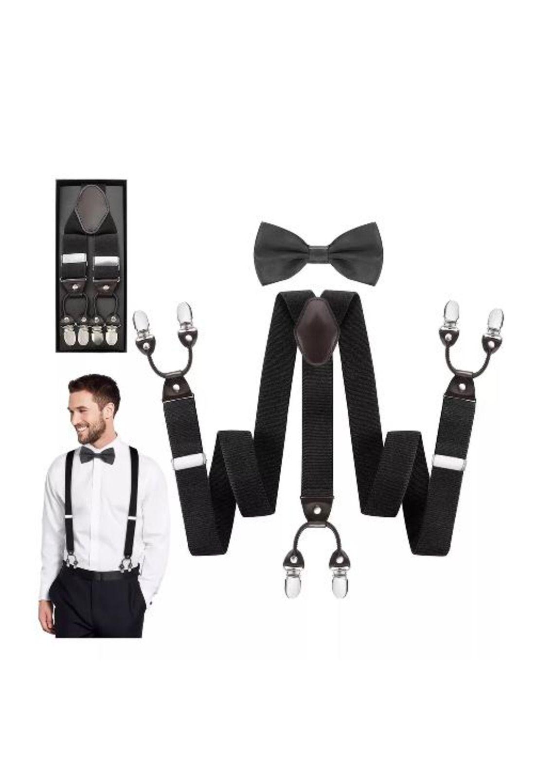 Suspensor humita en caja tirantes hombre ajustable elástico, negro-2
