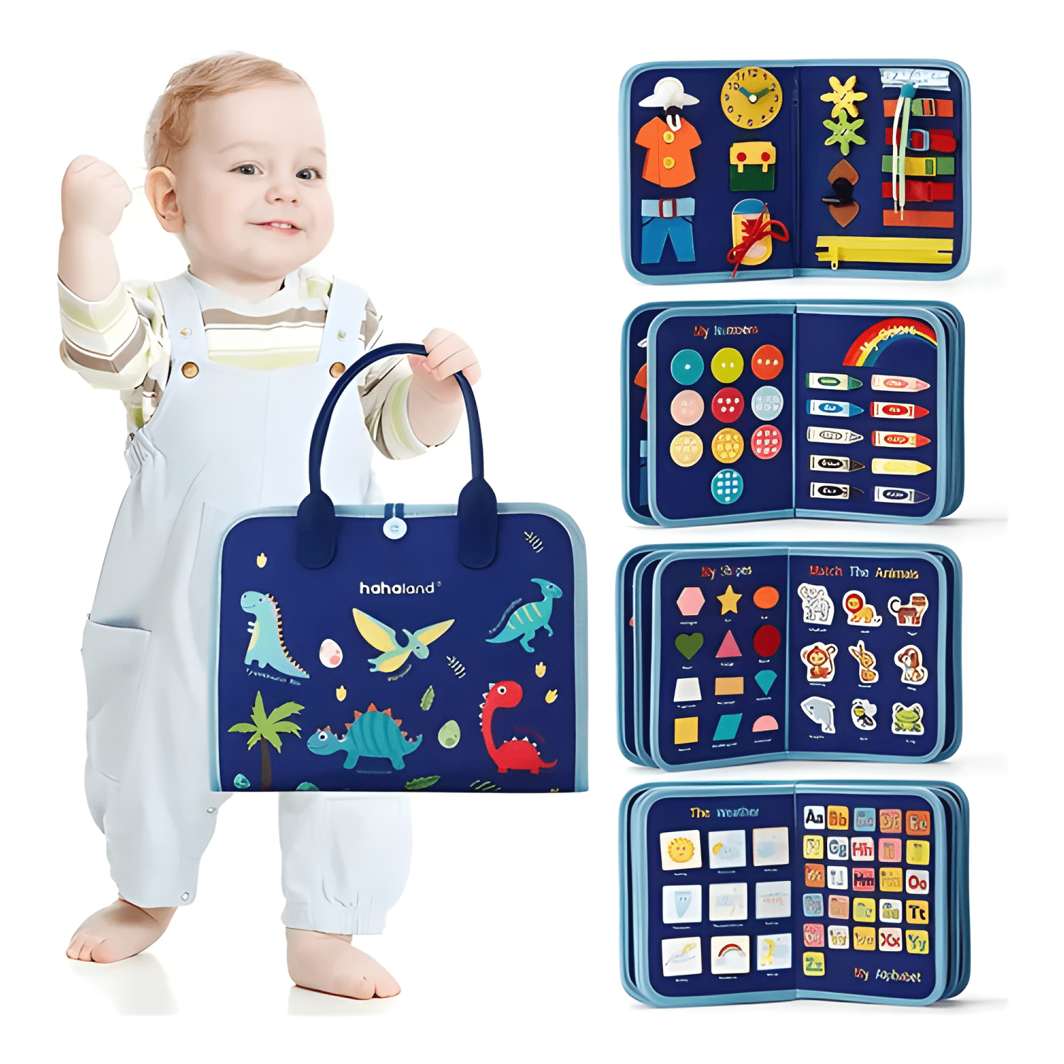 Tablero sensorial del oso montessori para niños pequeños #1-0