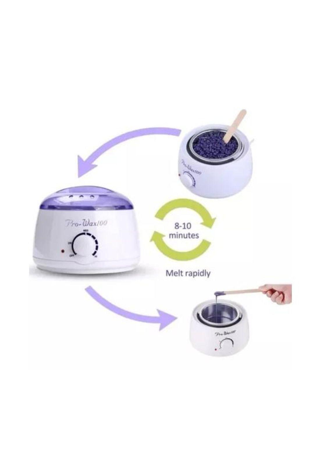 Calentador de cera caliente, olla eléctrica depilación termocera, color blanco-5