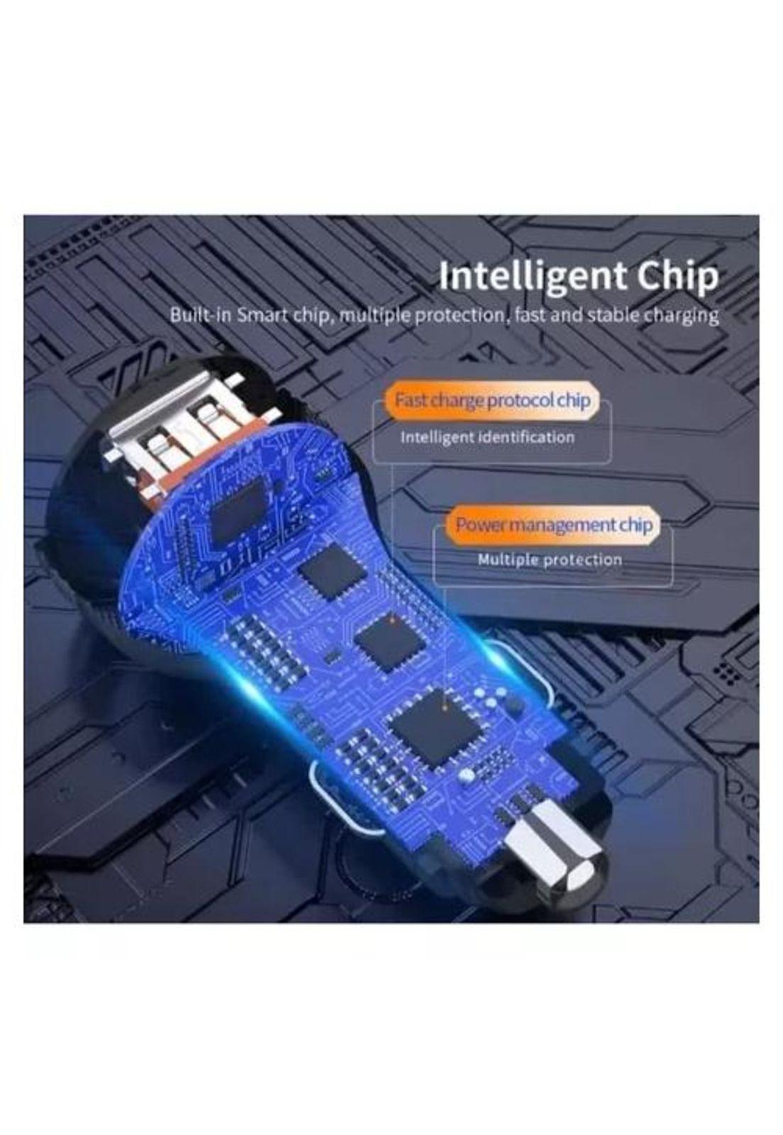 Cargador auto Essager carga rápida 36W tipo USB y tipo C negro-4