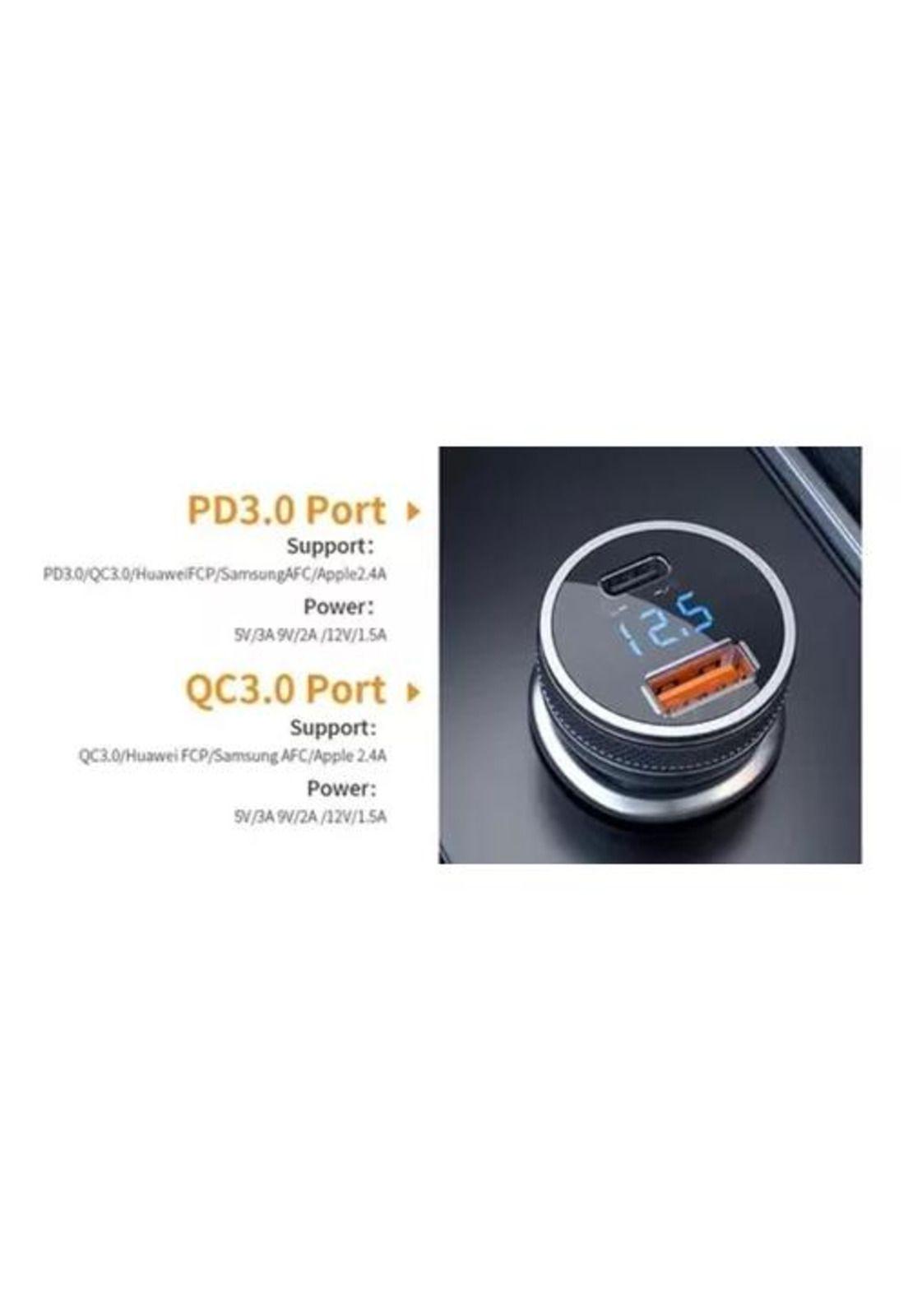 Cargador auto Essager carga rápida 36W tipo USB y tipo C negro-6